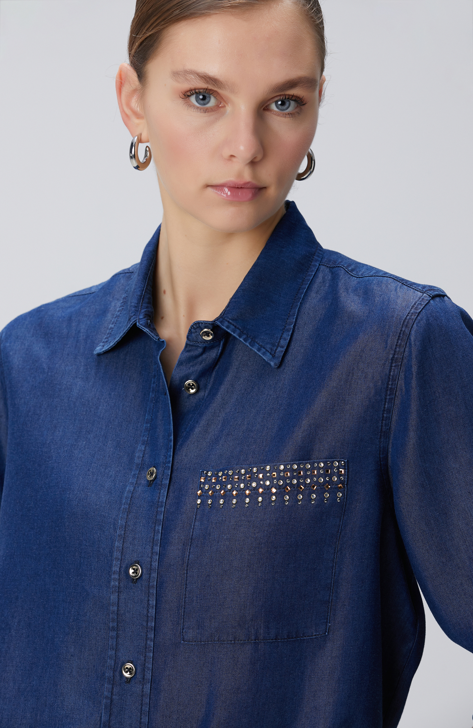 İndigo Denim Gömlek