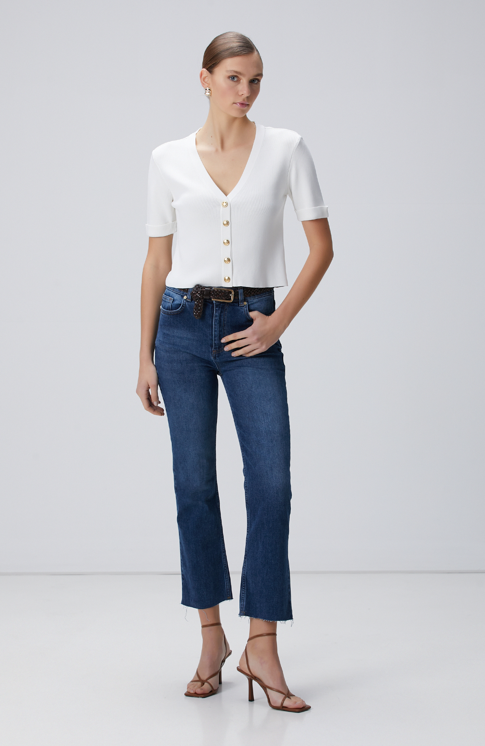 Kırıkbeyaz  Triko Ceket