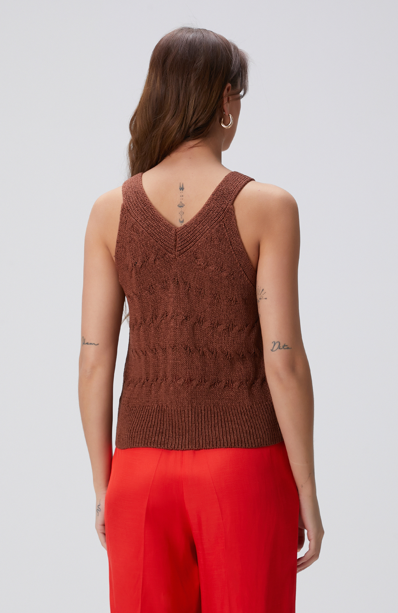 Tarçın Triko Yelek