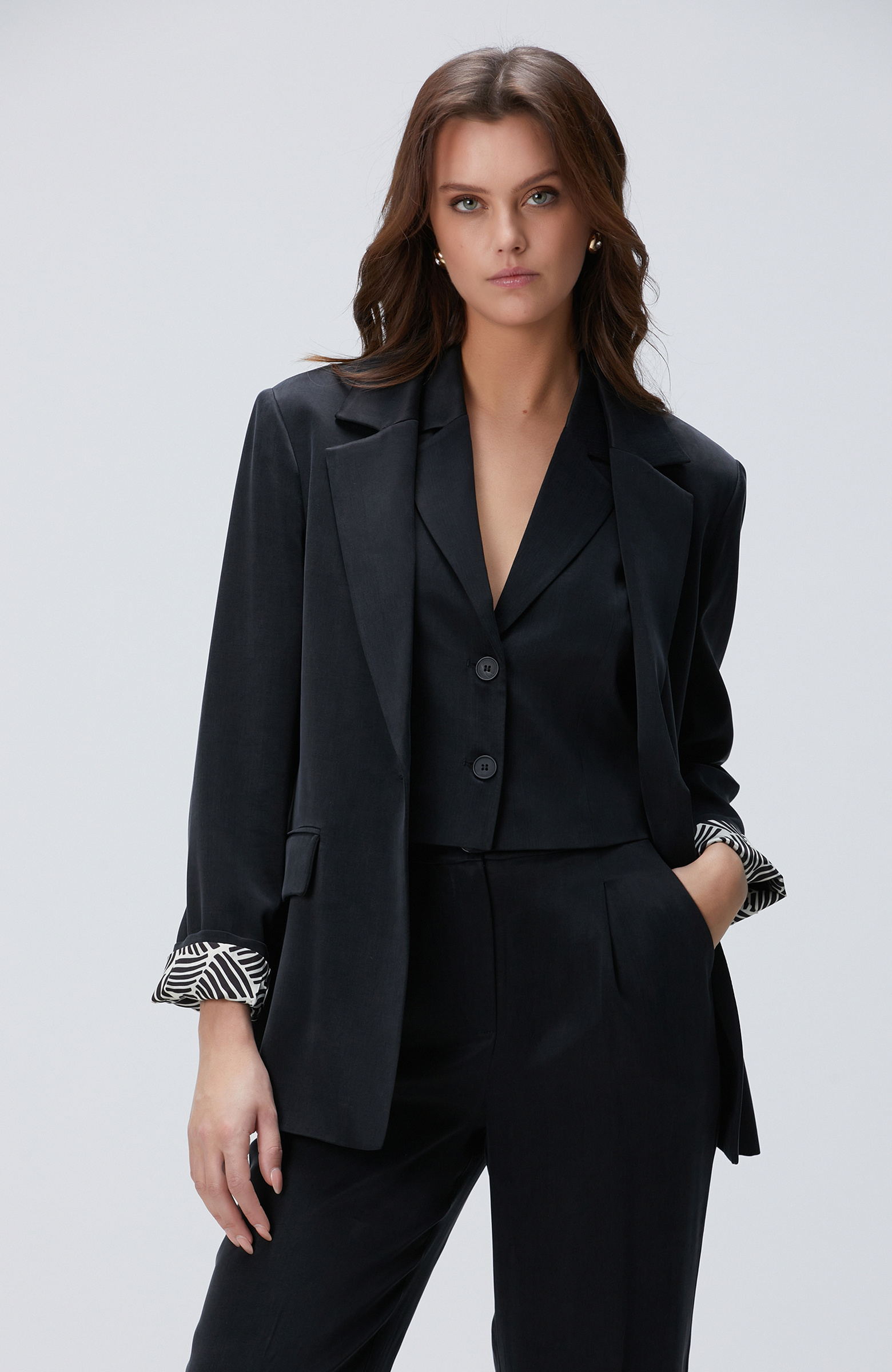 Black Cupro Blazer