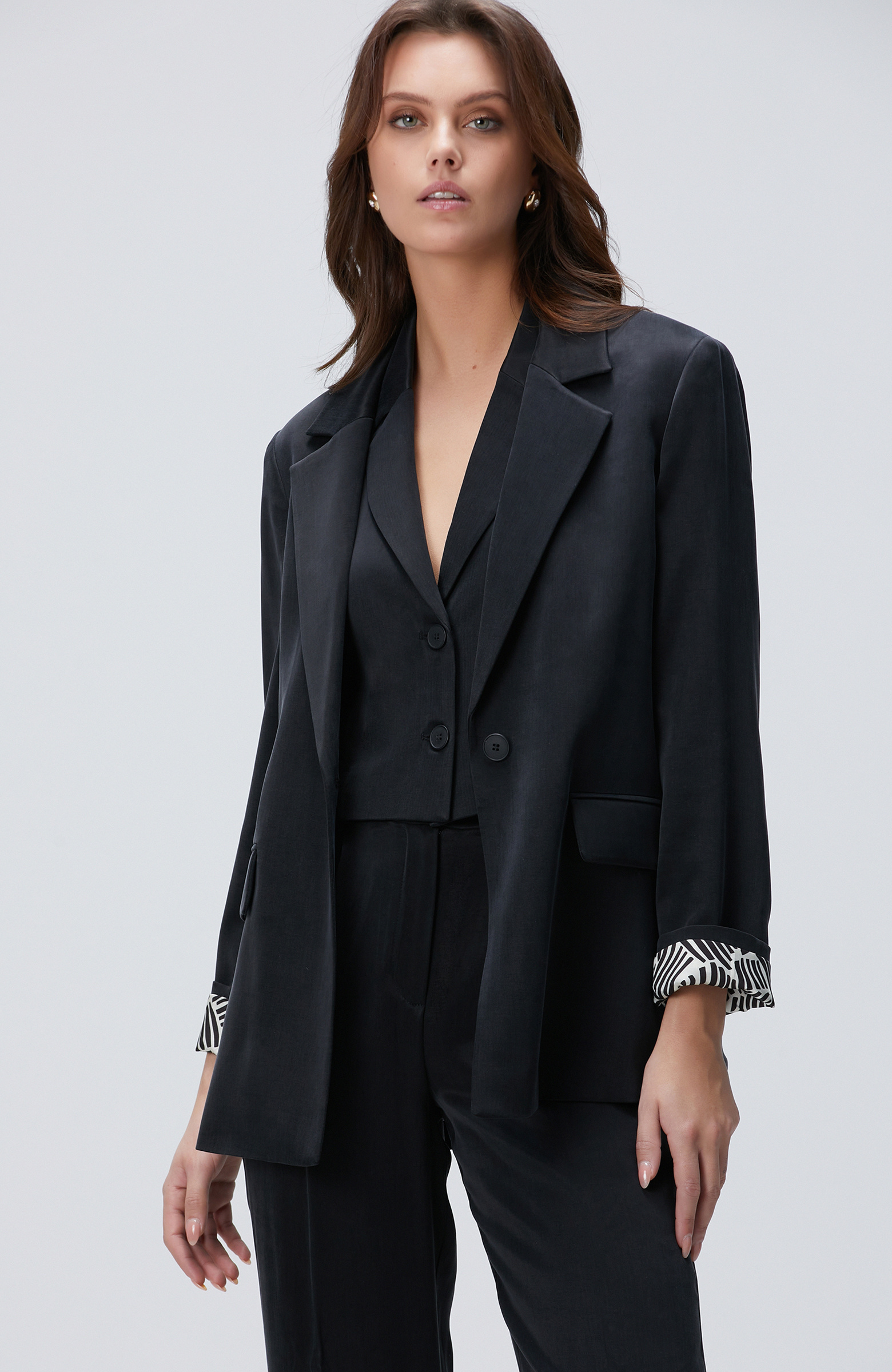 Black Cupro Blazer