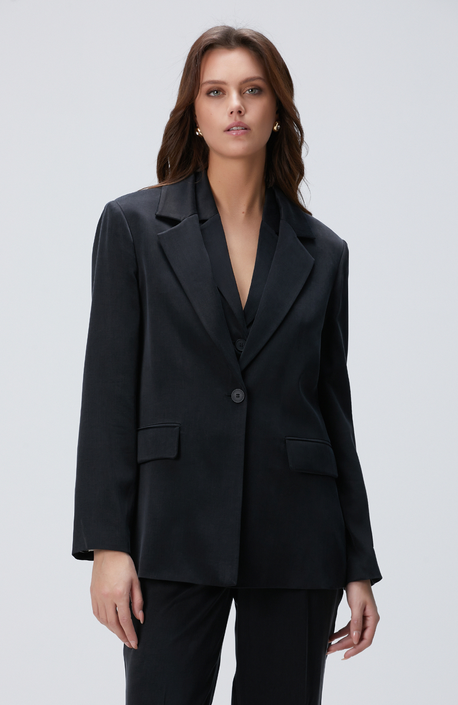 Black Cupro Blazer