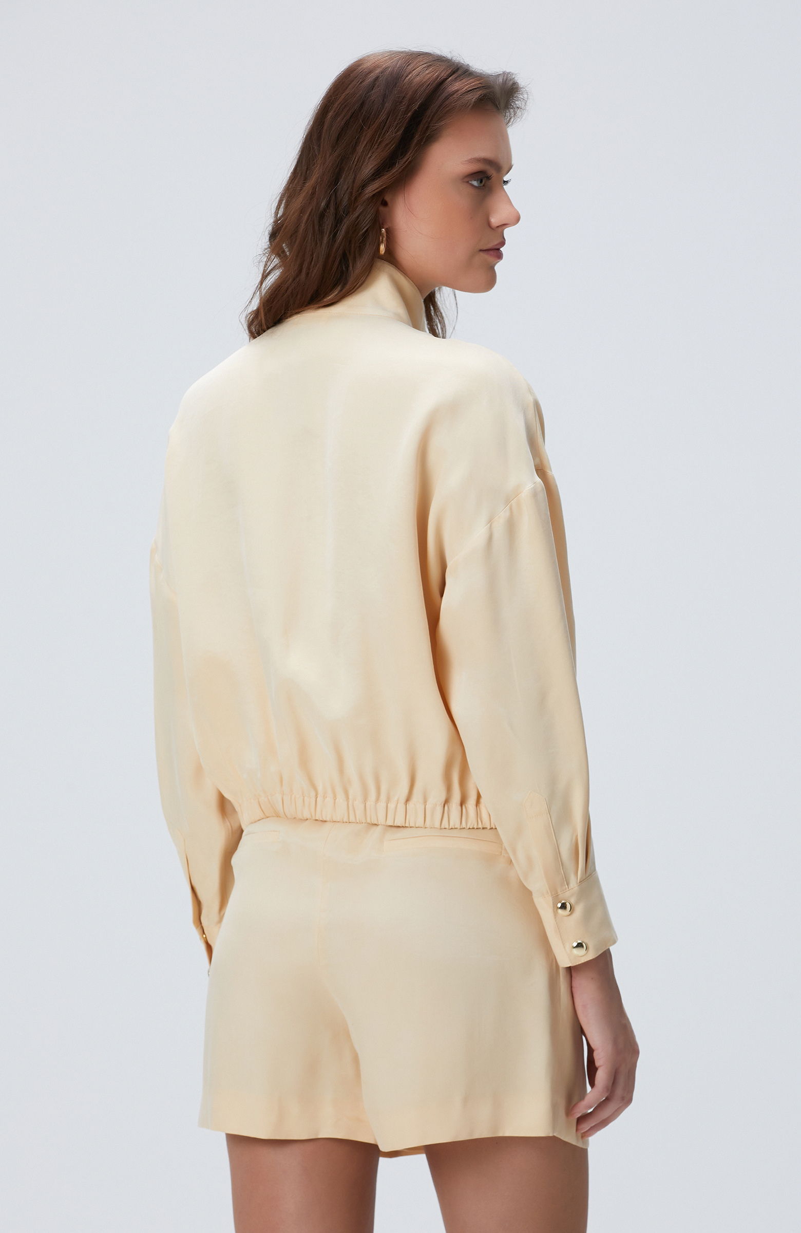 Açık Bej Cupro Gömlek