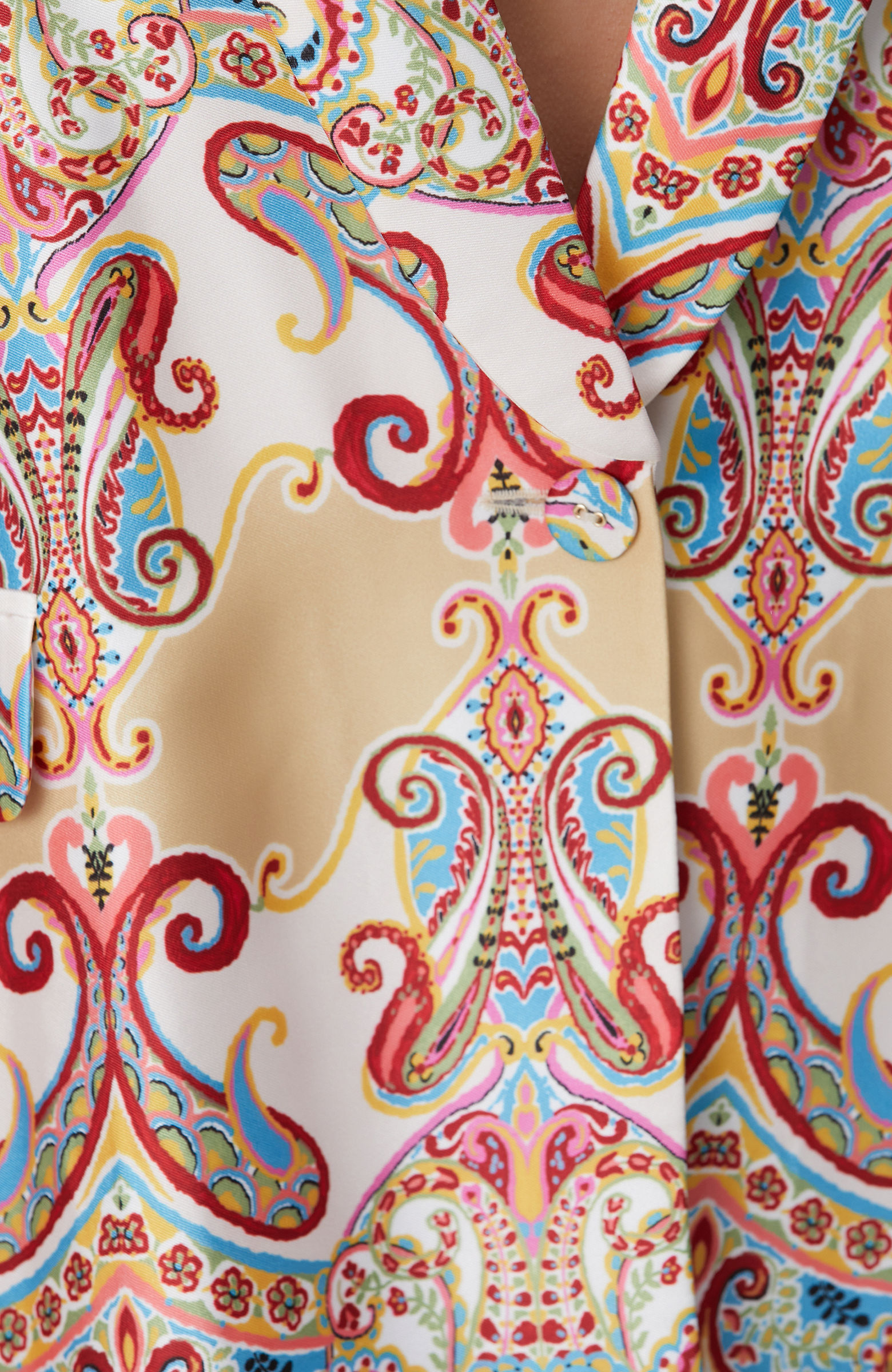 Bej Şal Desenli Ceket