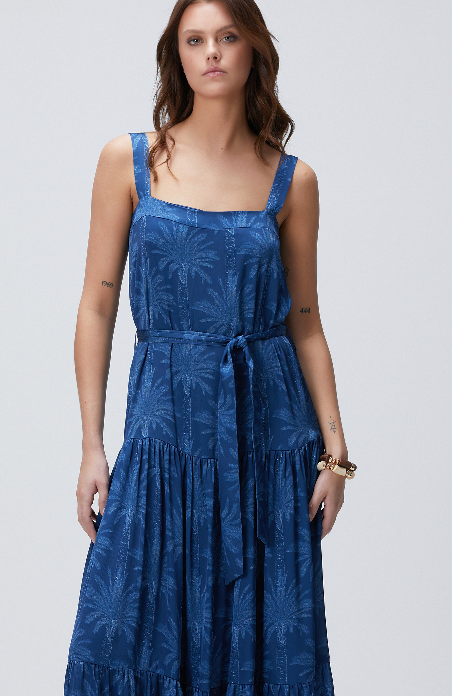 Lacivert Maxi Elbise