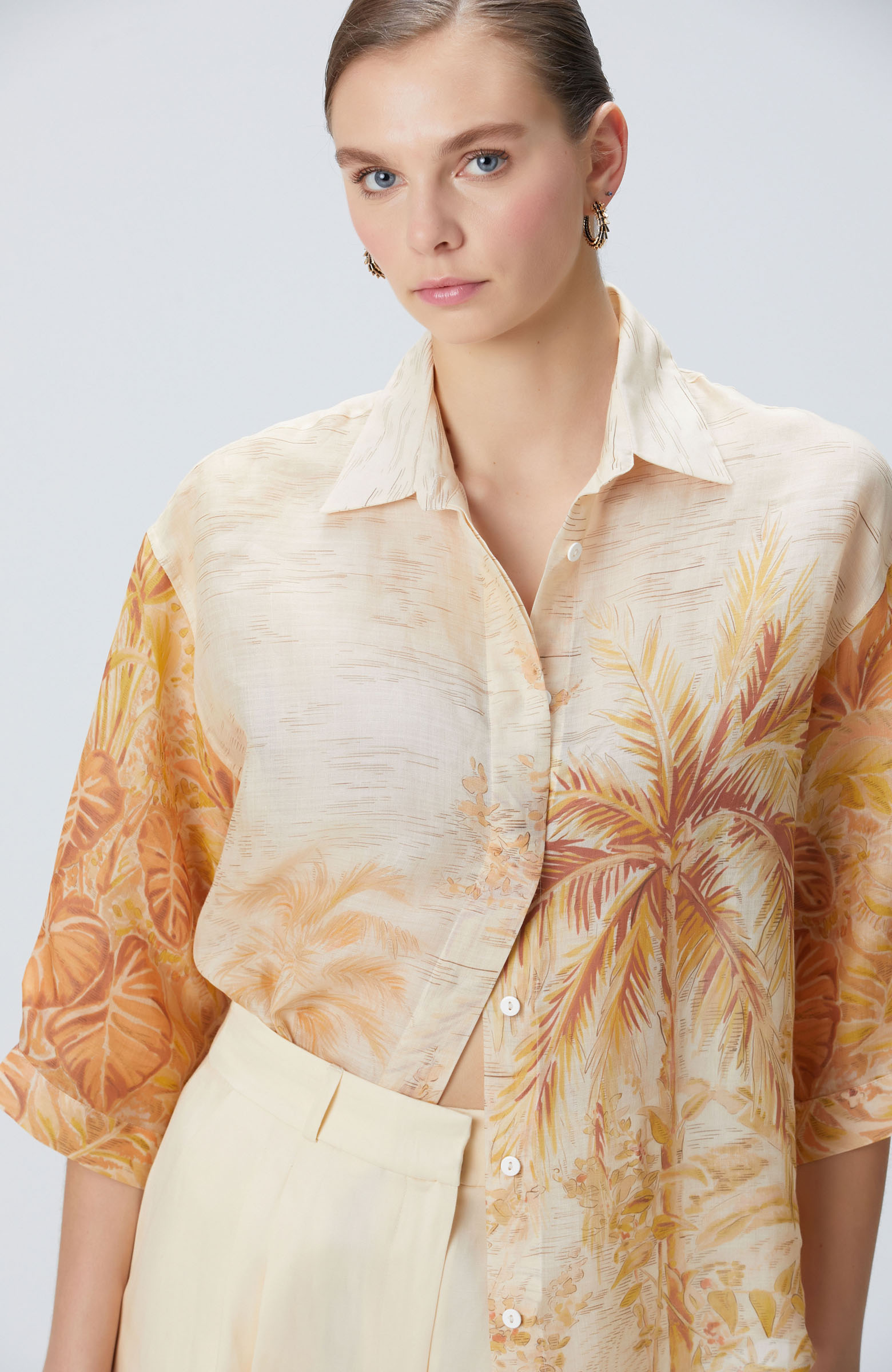 Limited Sarı Desenli Gömlek