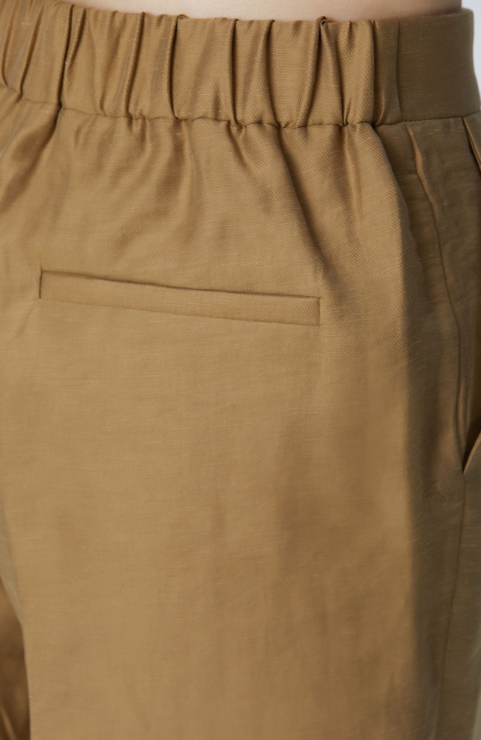 Yağ Yeşili Limited Keten Karışımlı Pantolon