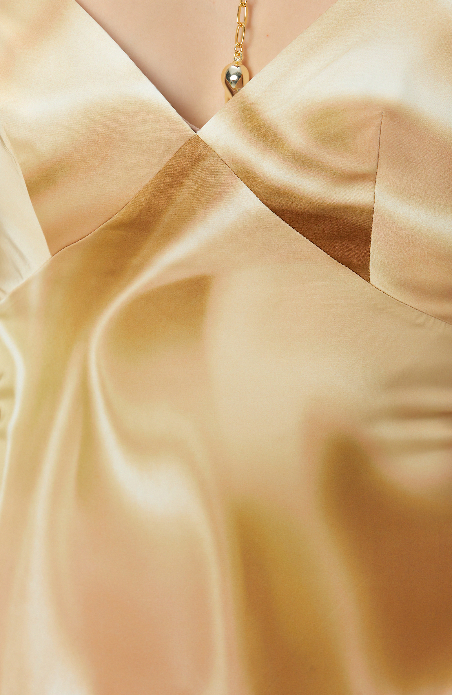 Bej Desenli Maksi Abiye Elbise