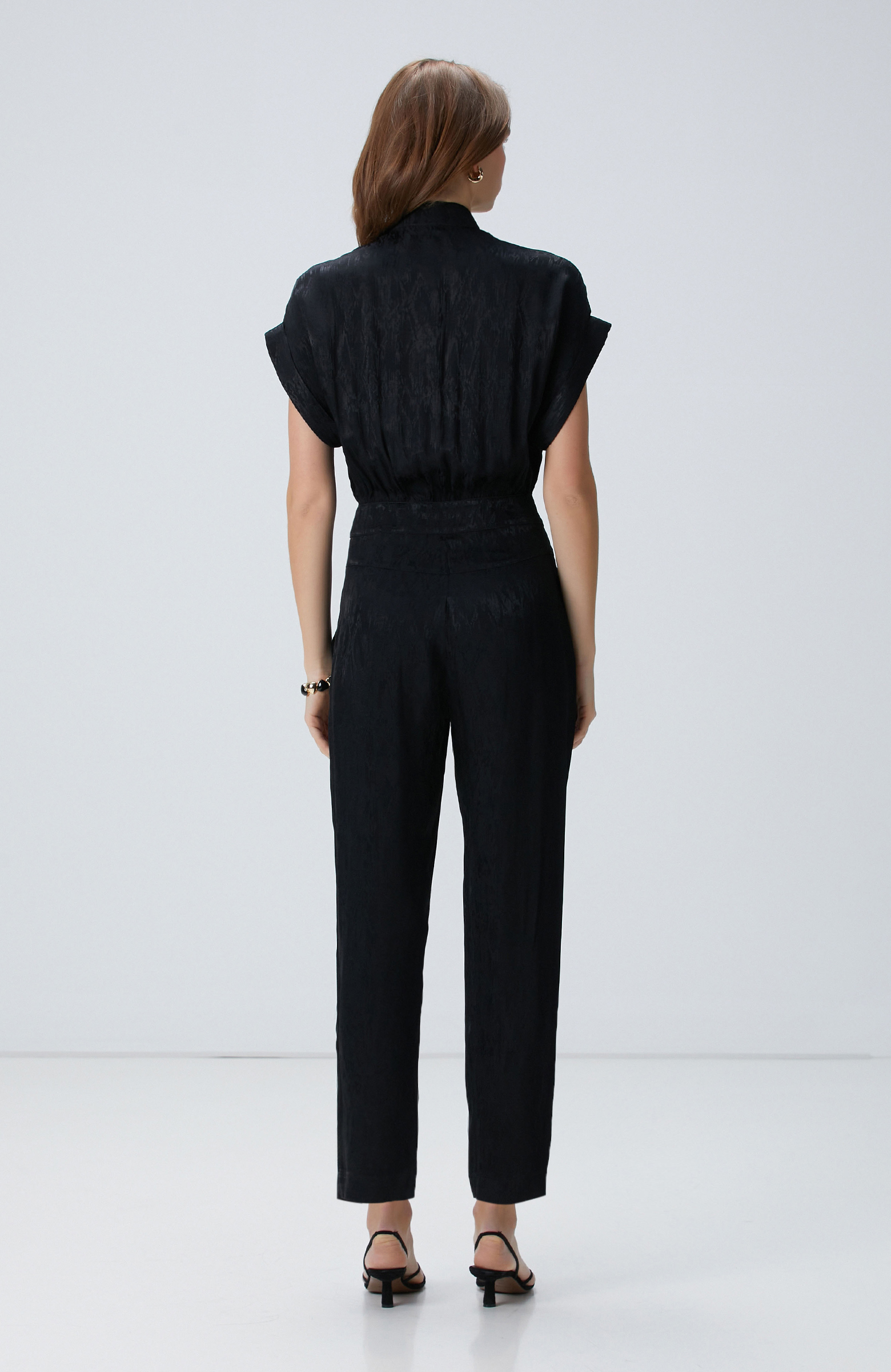 Siyah Jakar Desenli Tulum