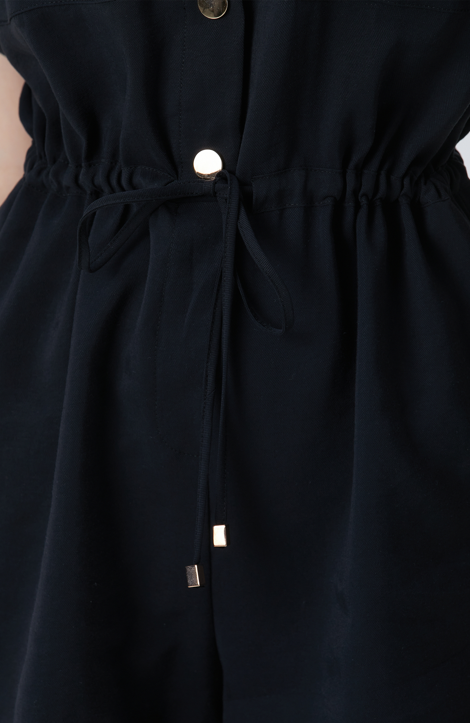 Siyah Safari Şort Tulum