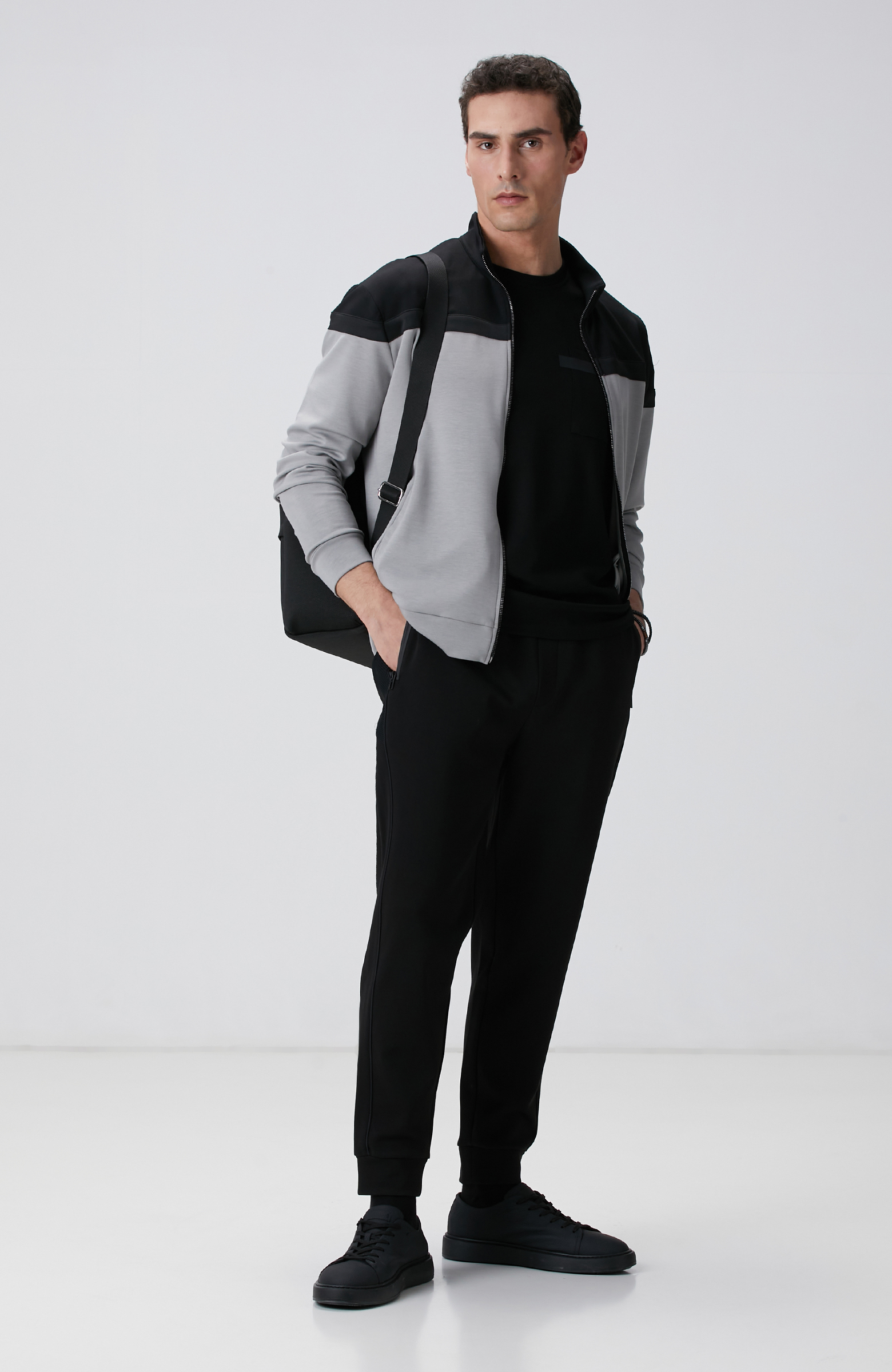 Siyah Gri Sweatshirt