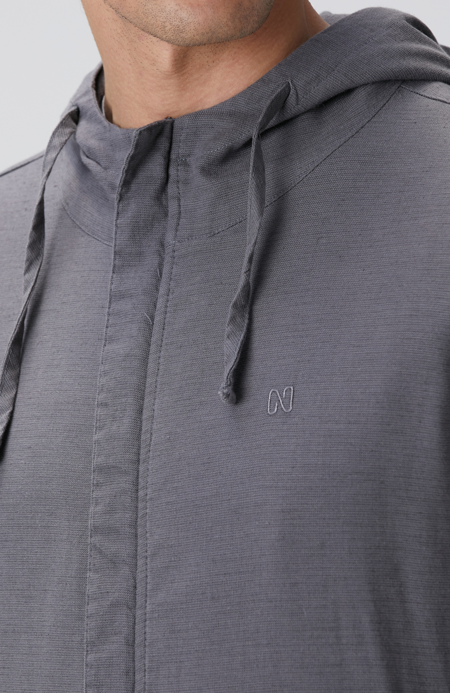 Antrasit Keten Karışım Mont