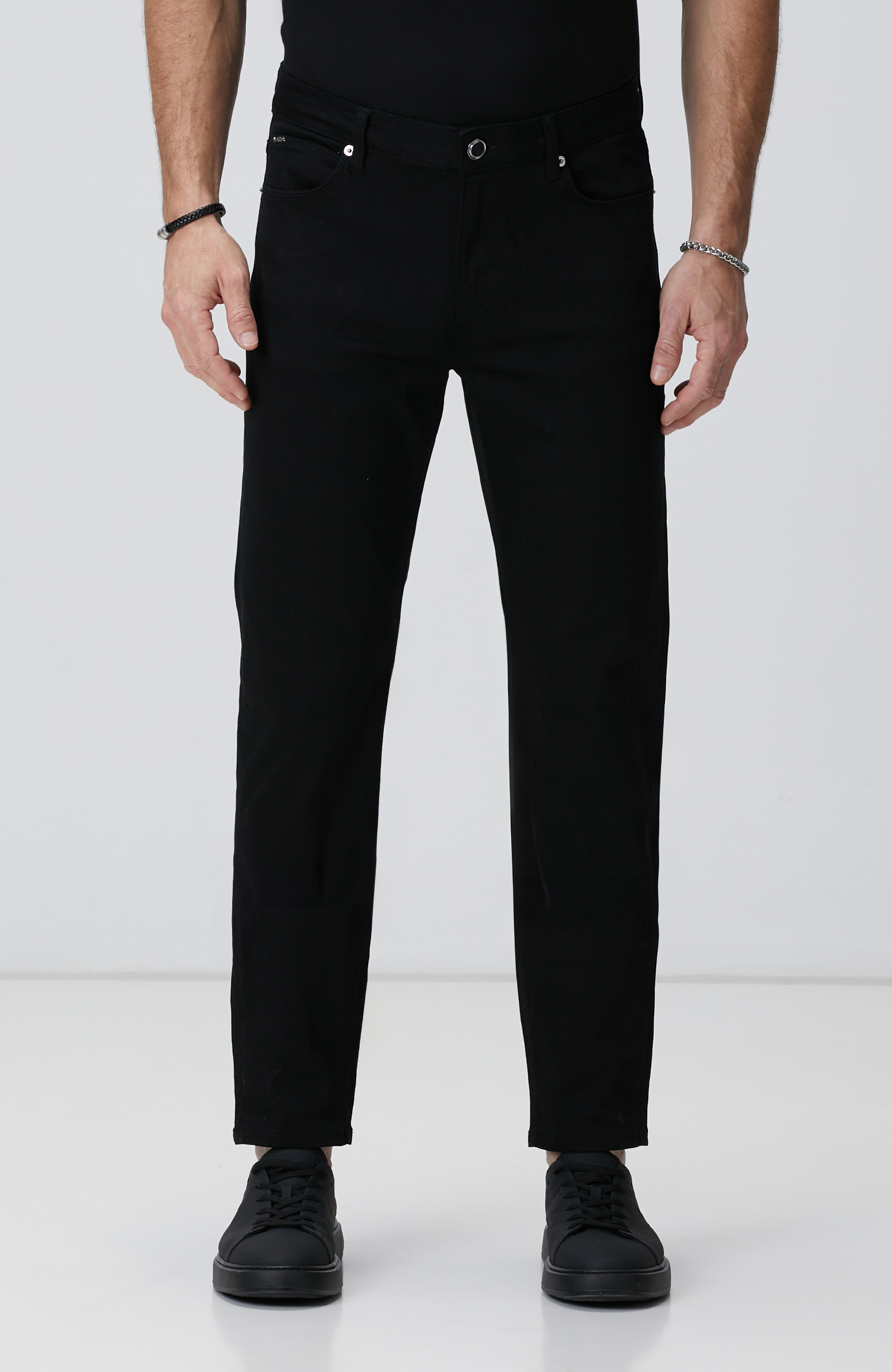 Siyah Non-Denim Casual Pantolon