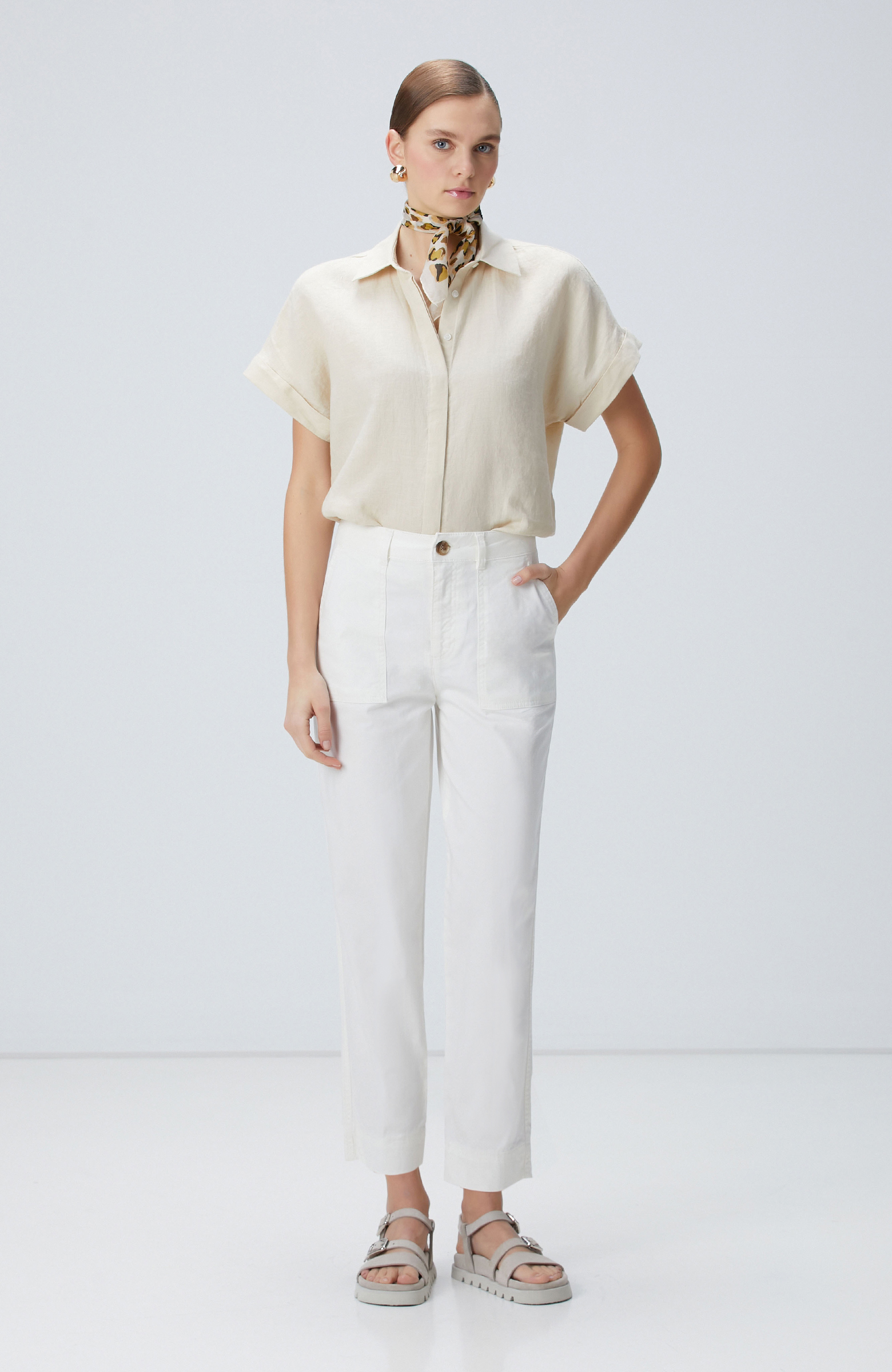 Kırık Beyaz Casual Pantolon