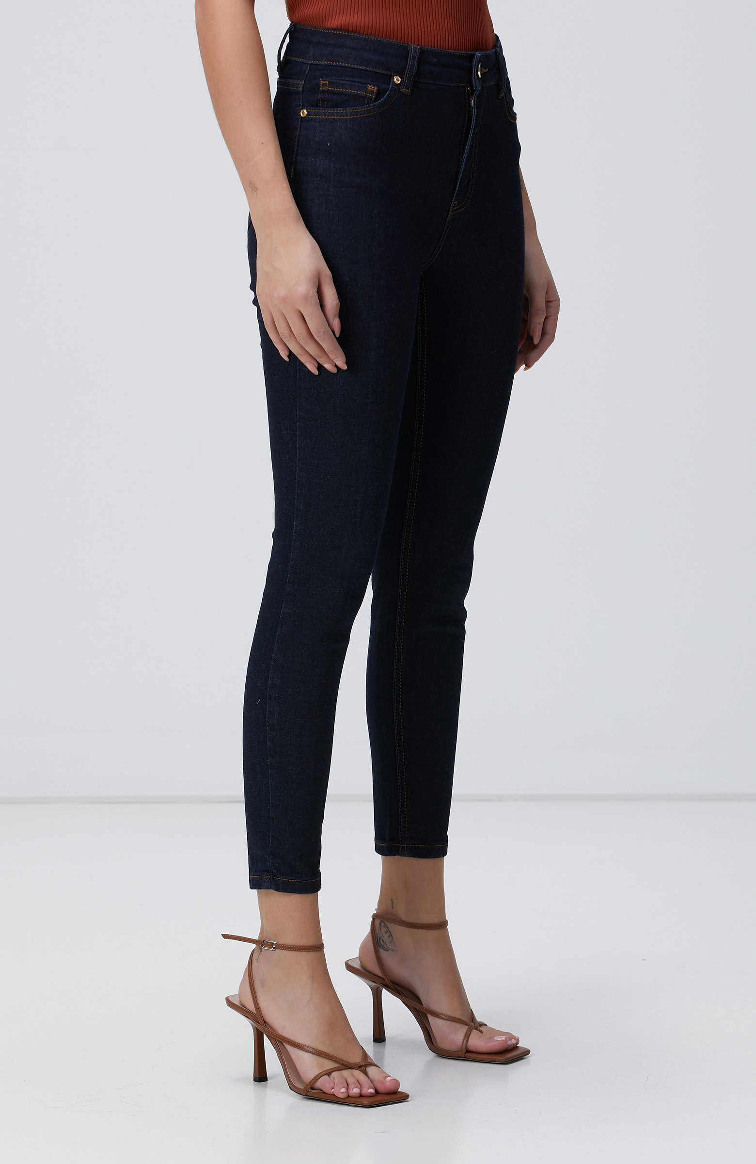 Lacivert Raw Denim Pantolon