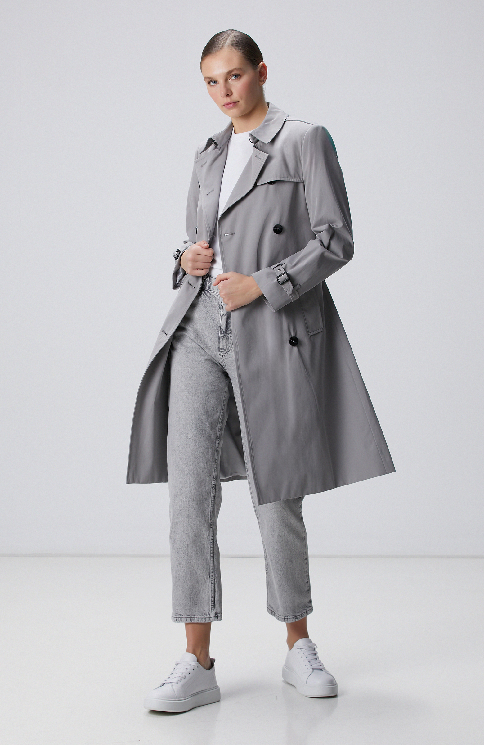 Açık Gri Denim Pantolon