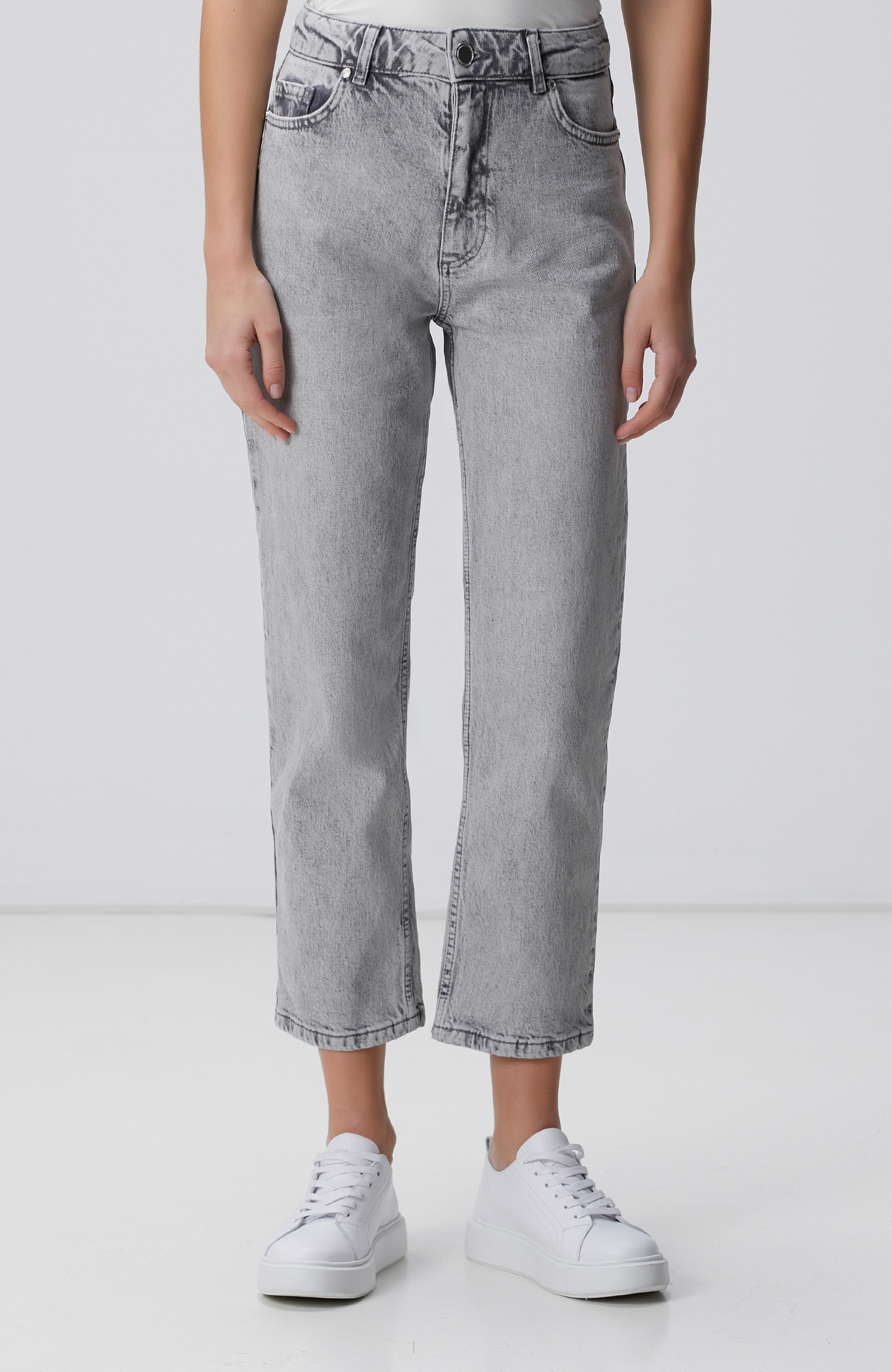 Açık Gri Denim Pantolon