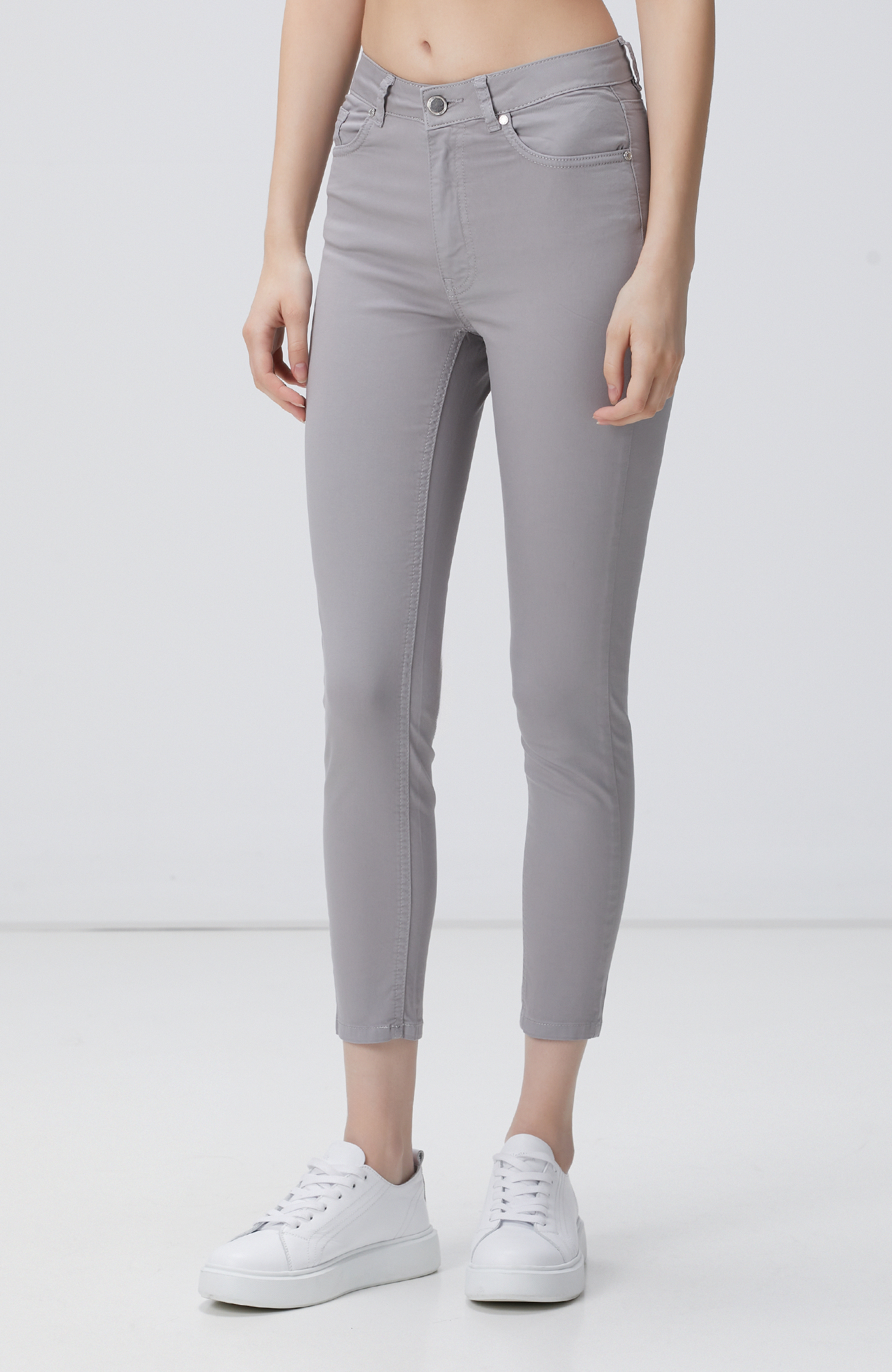 Açık Gri Casual Pantolon