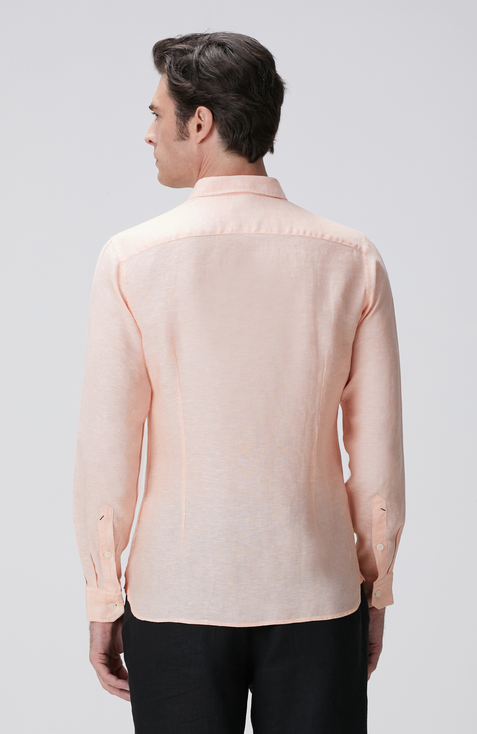 Turuncu Keten Gömlek