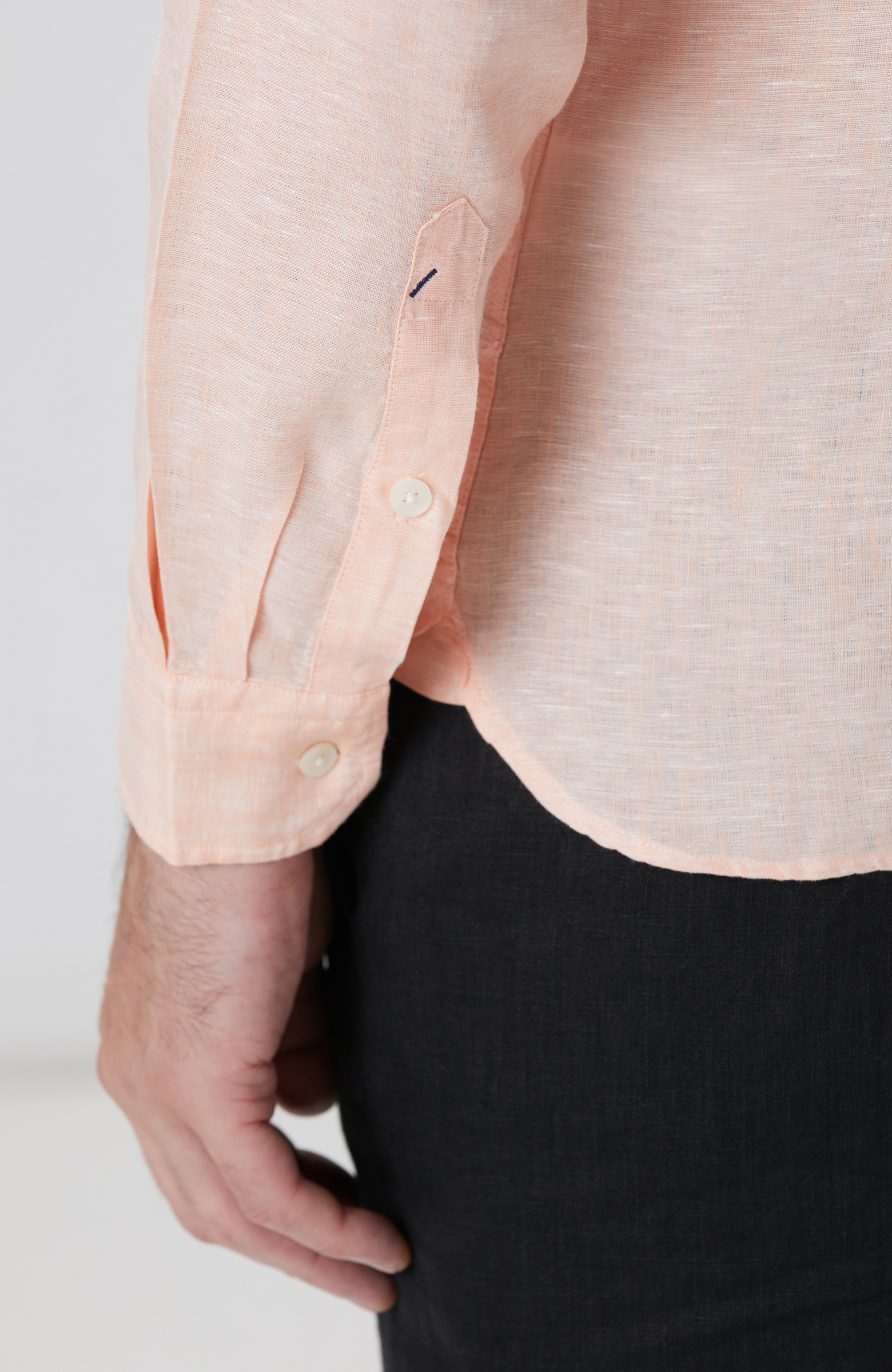 Turuncu Keten Gömlek