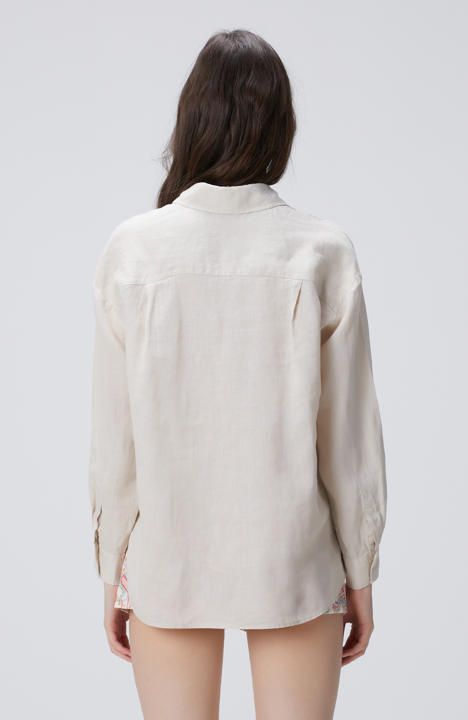 Kırık Beyaz Keten Gömlek