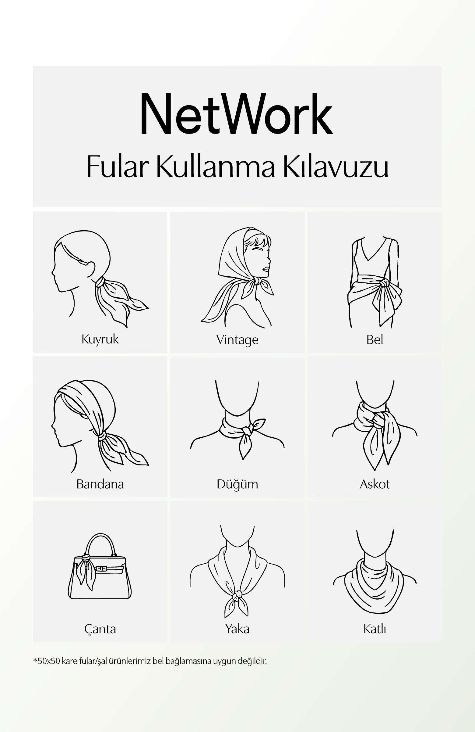 Renkli Çift Taraflı Kadın Fular