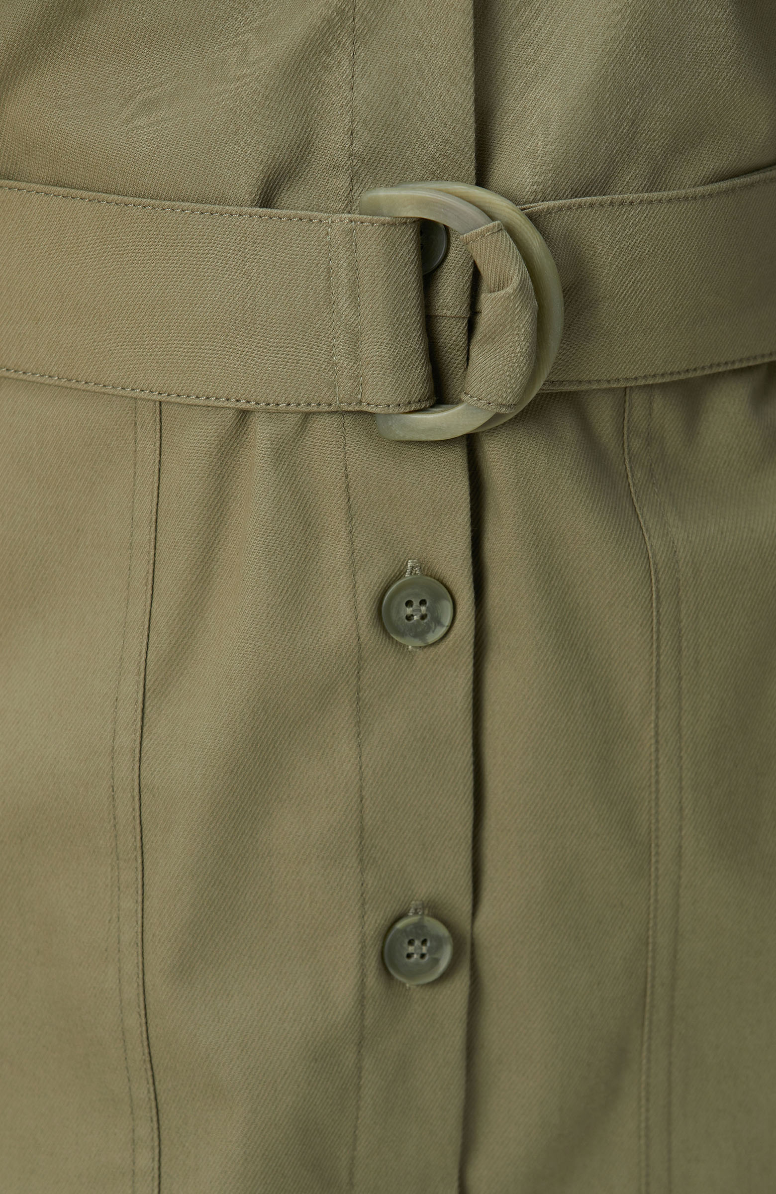 Haki Diyagonal Desenli Elbise