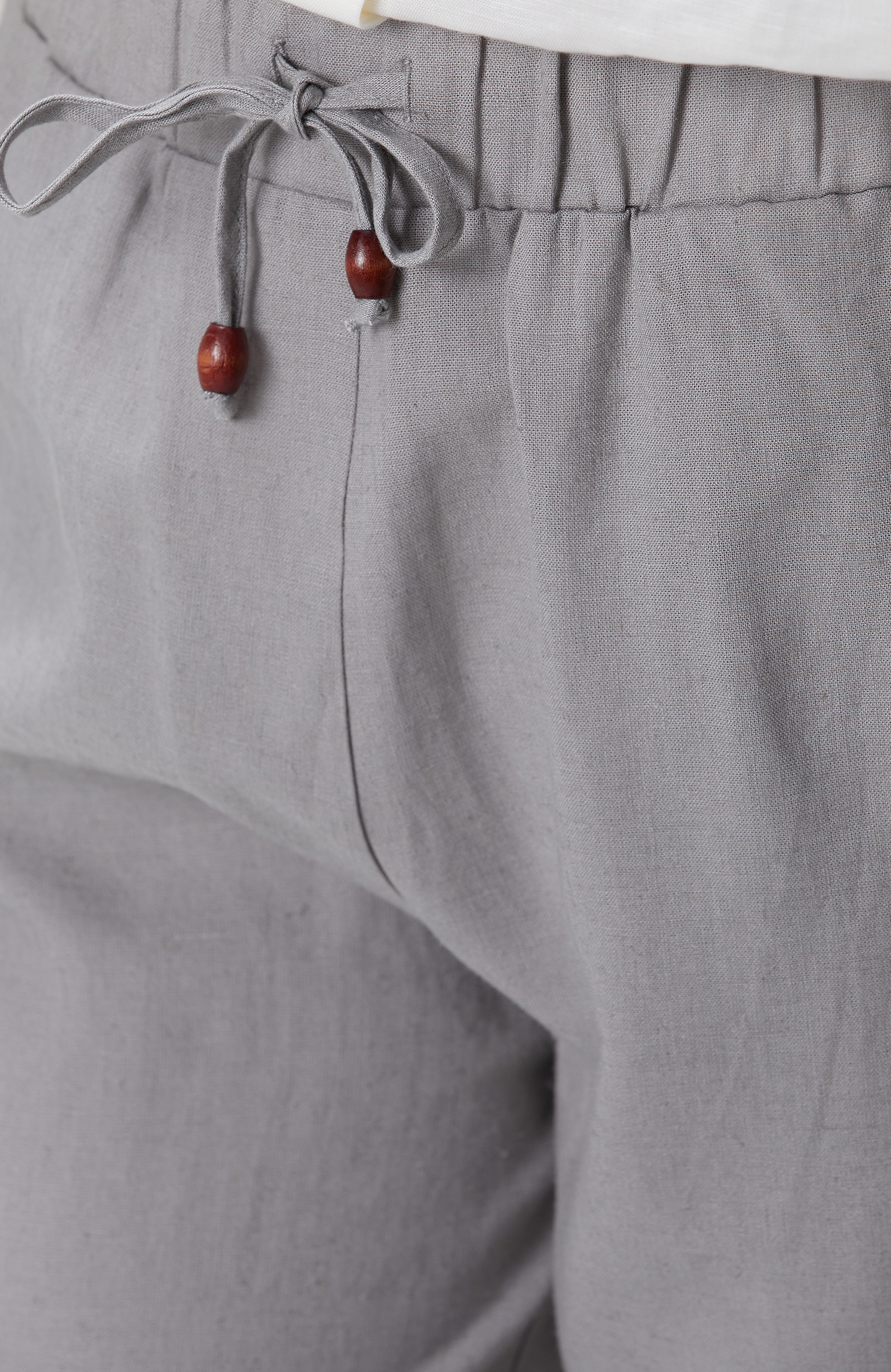 Gri Keten Mix Jogger Pantolon