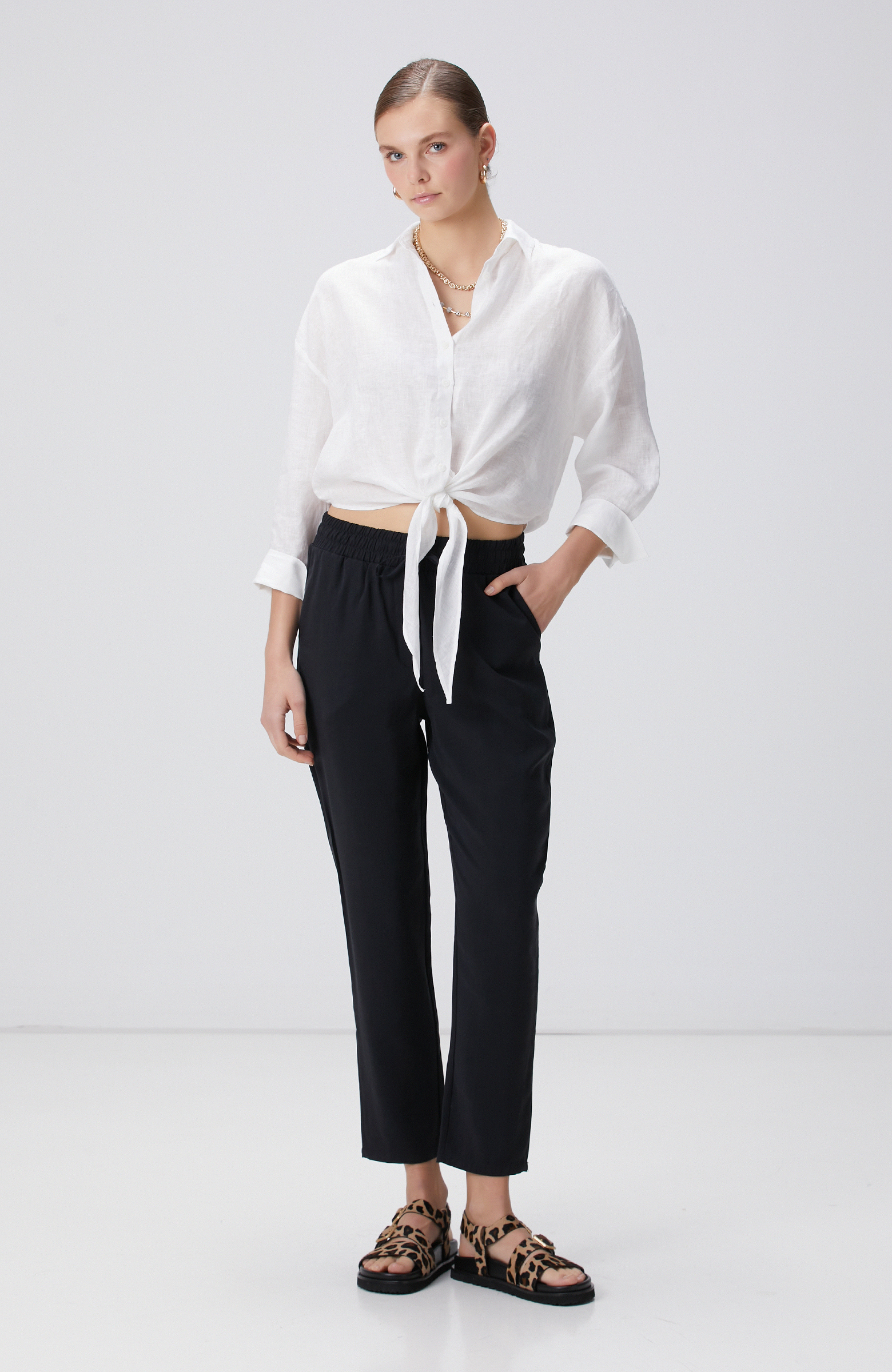 Siyah Basic Jogger Pantolon