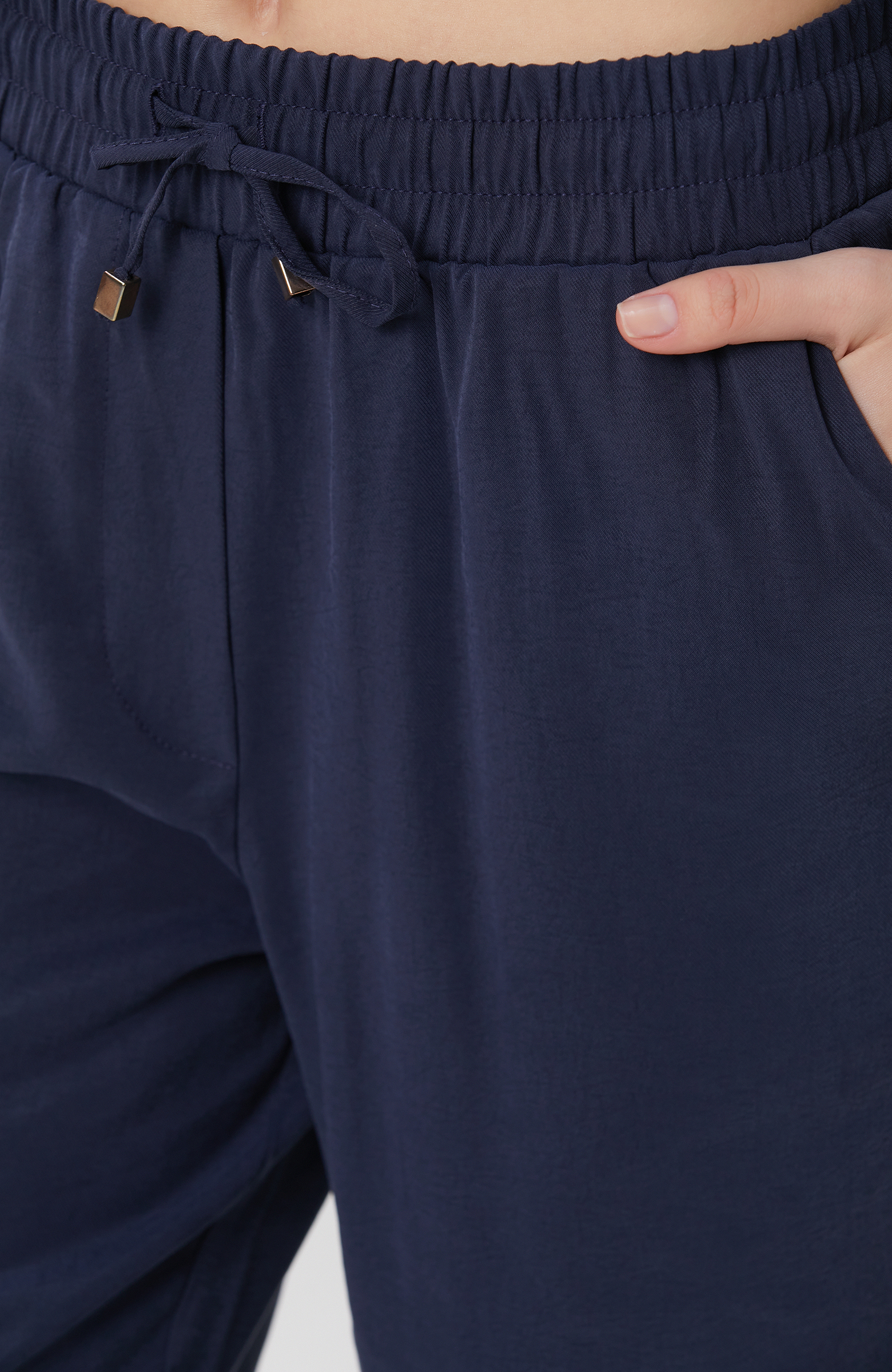 Lacivert Diyagonal Desenli Pantolon