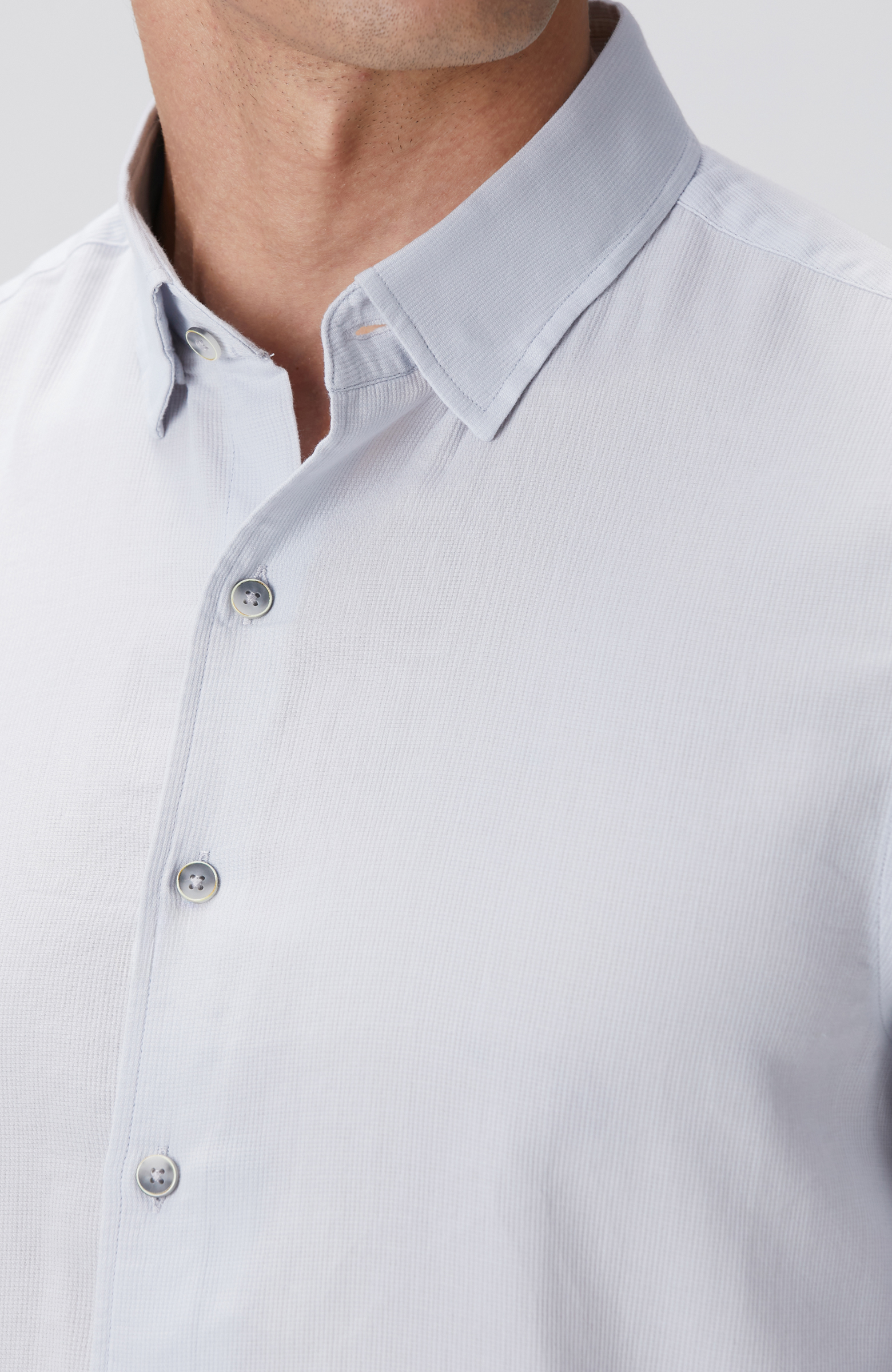 Gri Mikro Desenli Gömlek