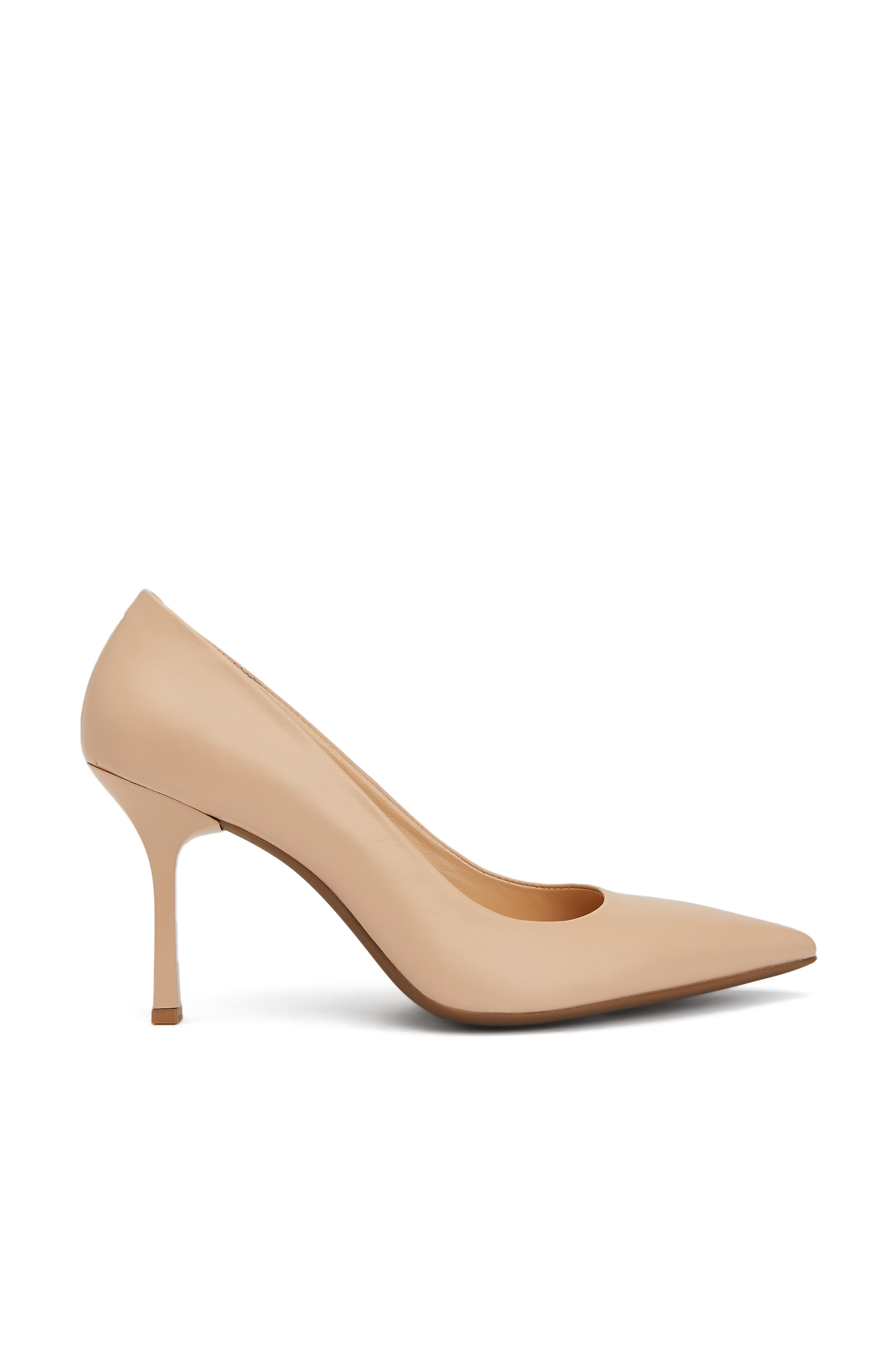 Nude Stiletto Kadın Deri Topuklu Ayakkabı -1