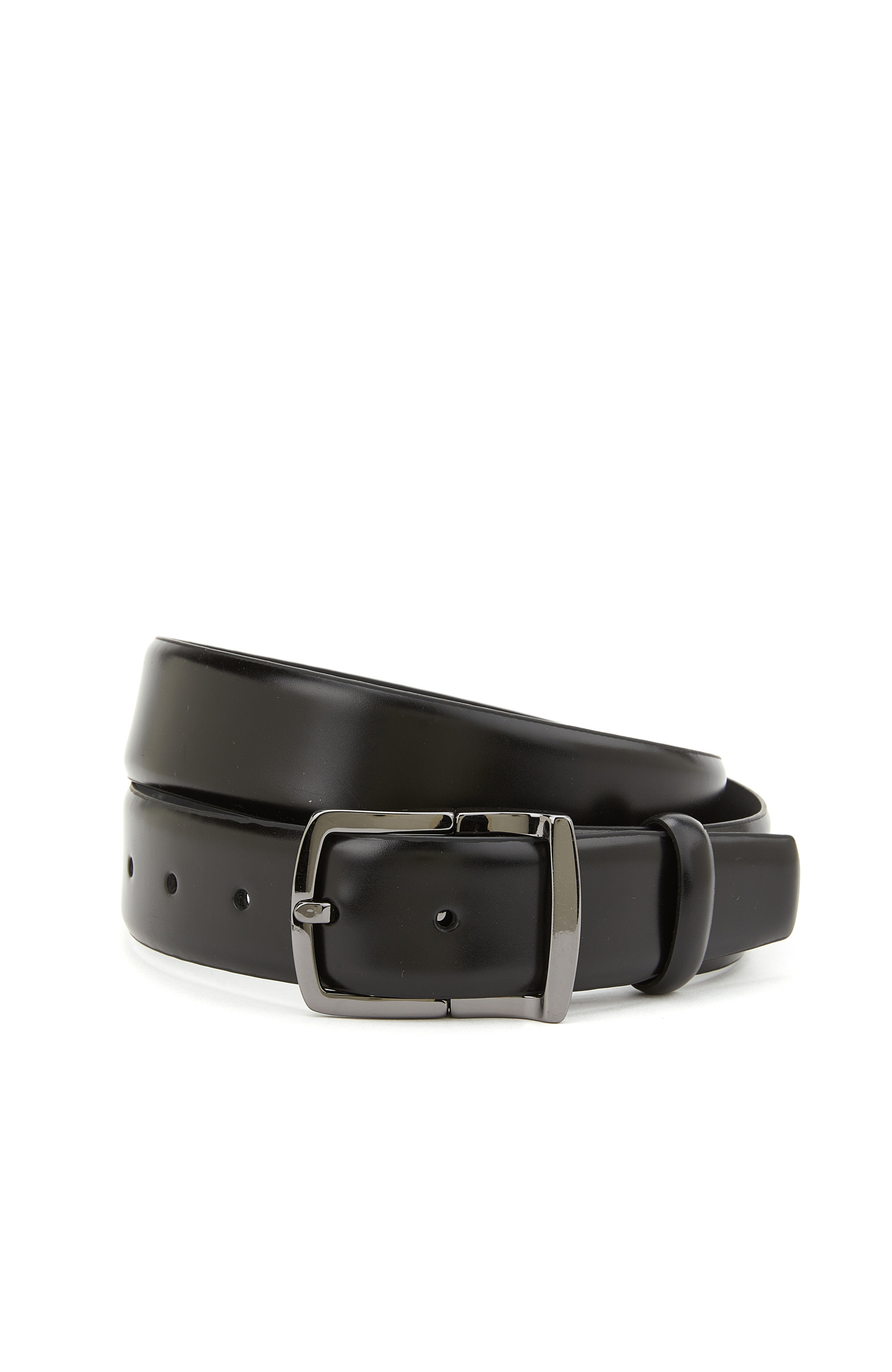 Black Men's Leather Belt