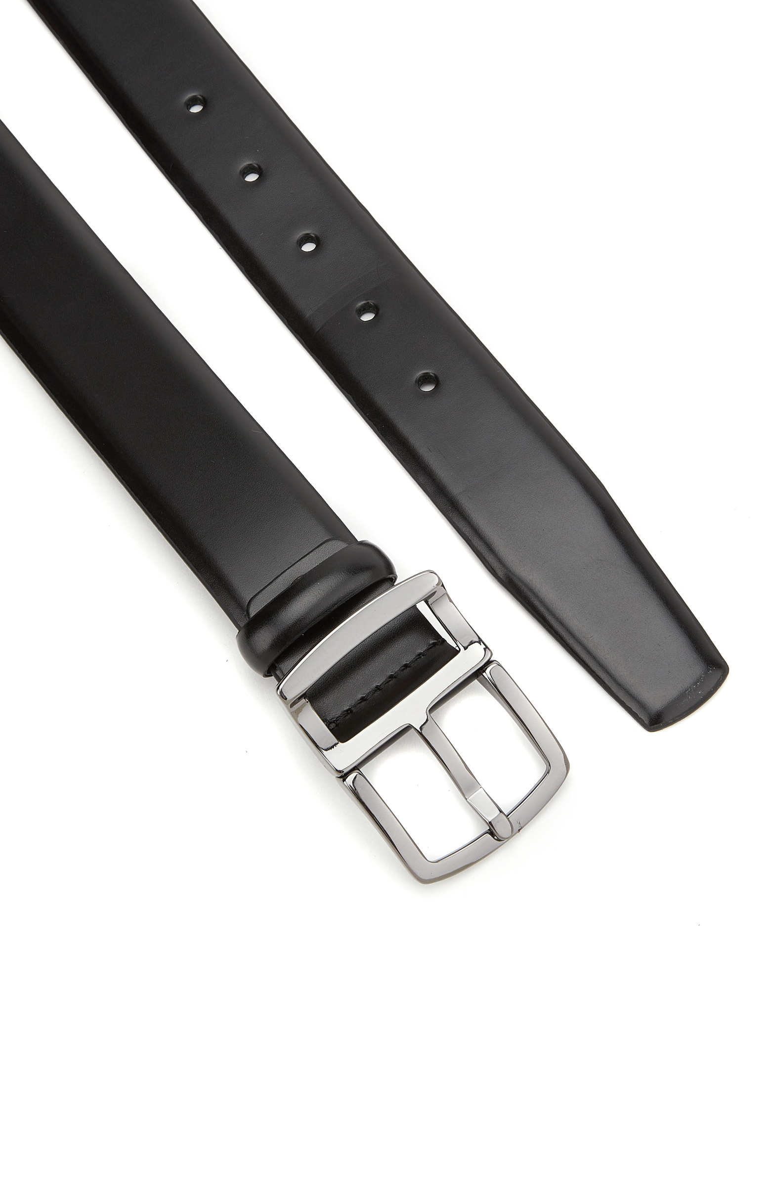 Black Men's Leather Belt