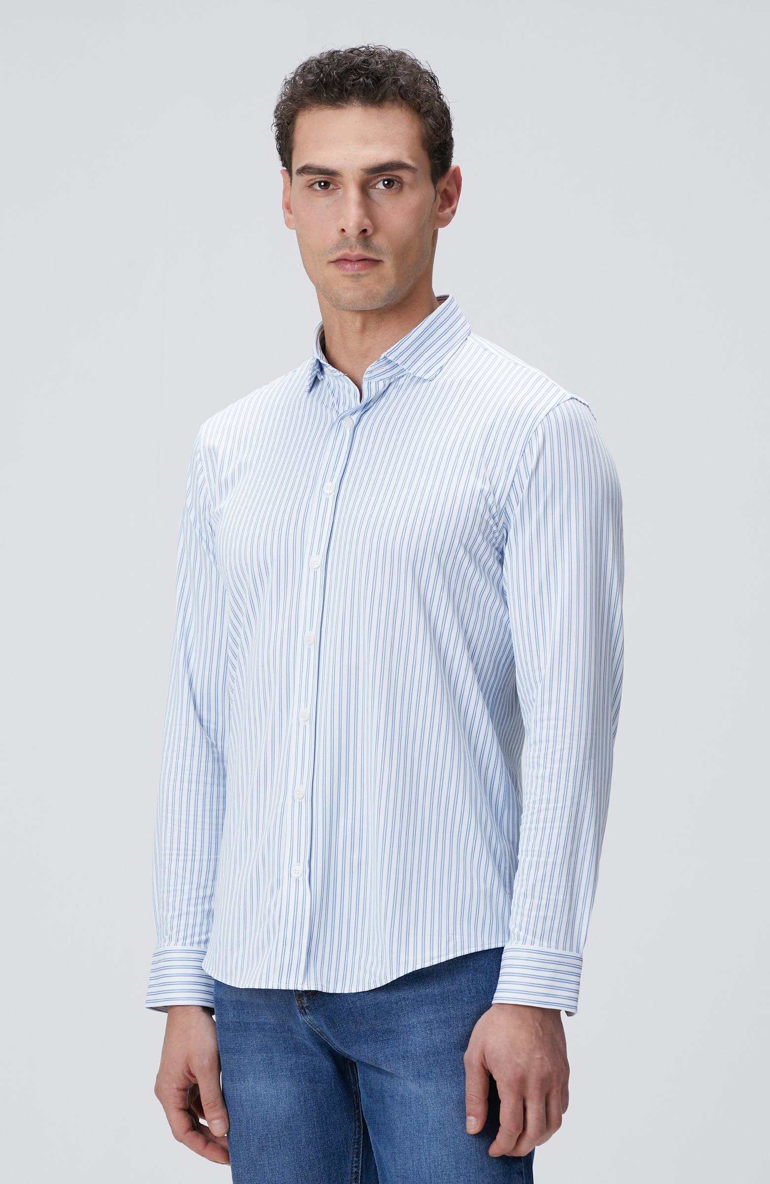 N-Tech Mavi Beyaz Gömlek