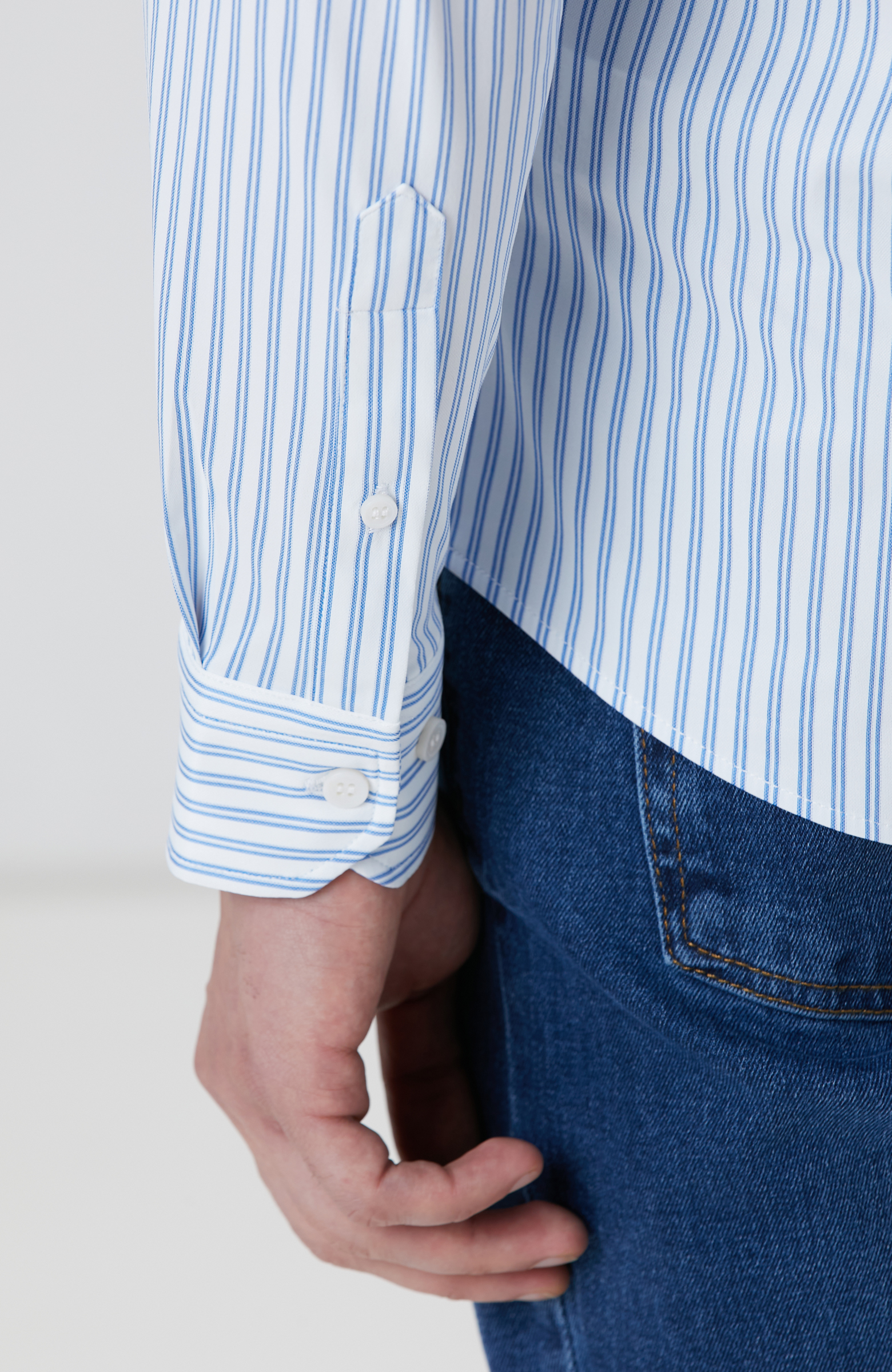 N-Tech Mavi Beyaz Gömlek