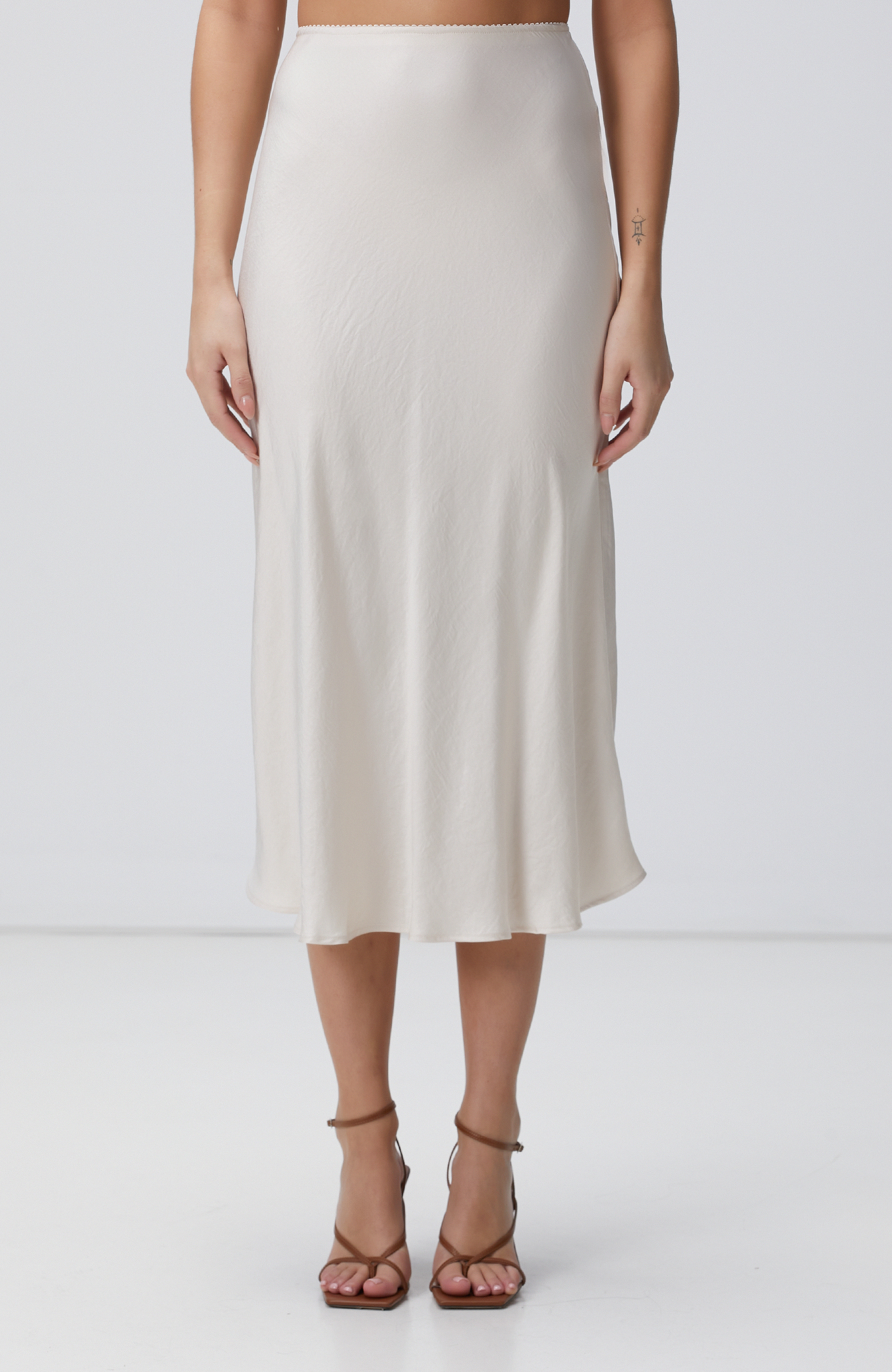 Açık Bej Maksi Etek