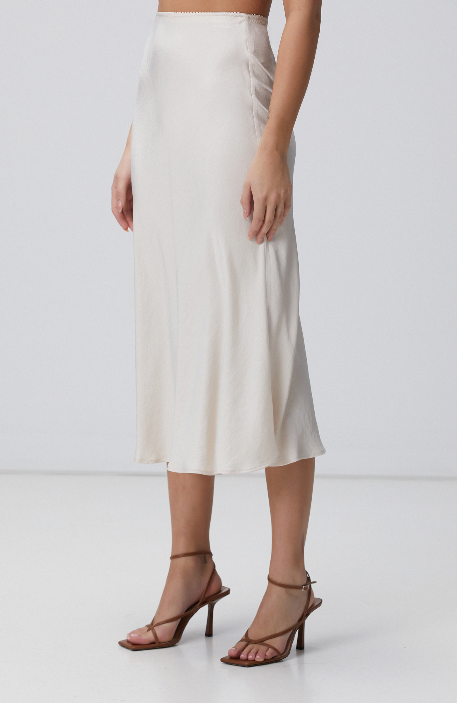 Açık Bej Maksi Etek