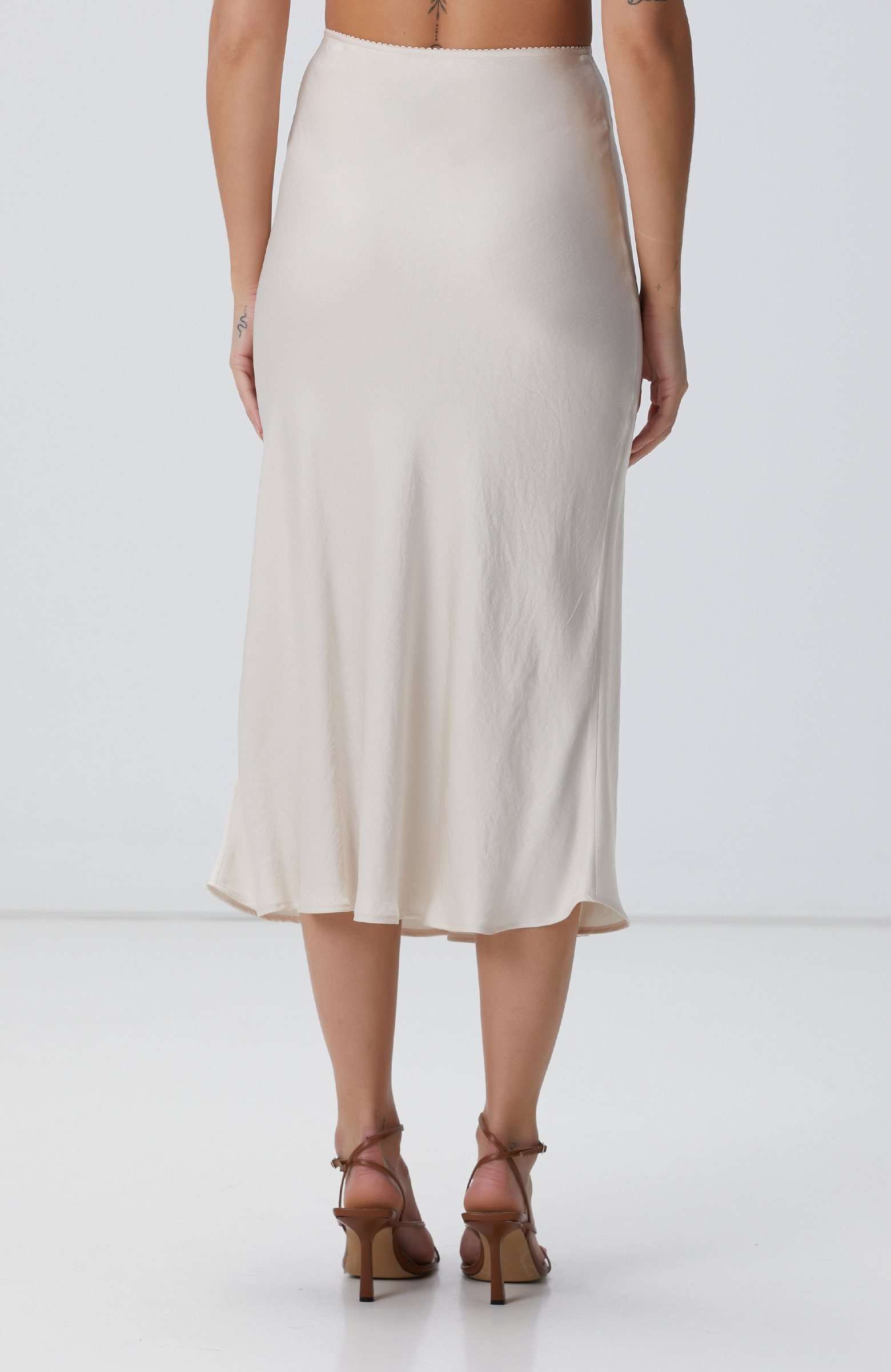 Açık Bej Maksi Etek