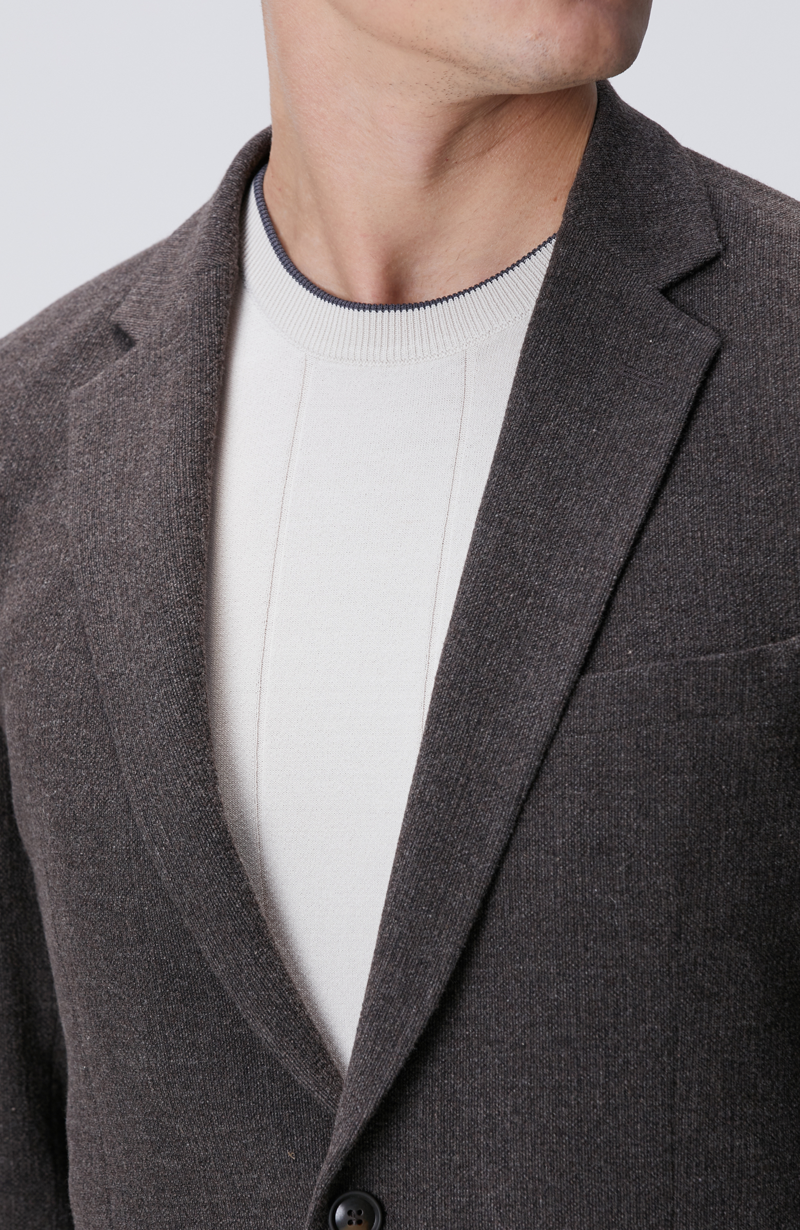 Kahverengi Yün Kaşmir Karışımlı Ceket