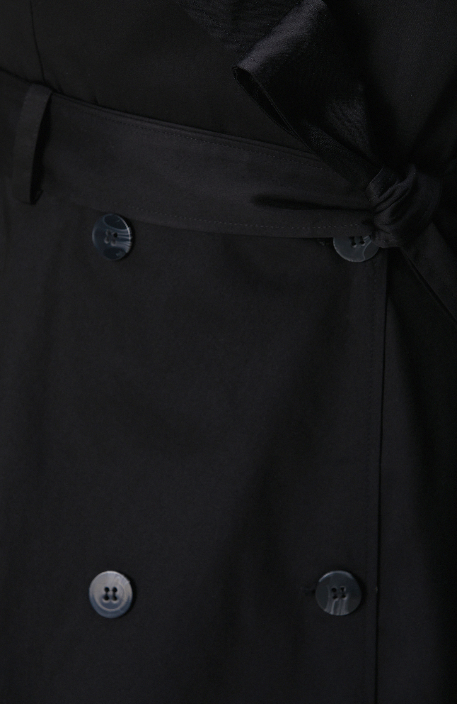 Siyah Midi Kruvaze Elbise