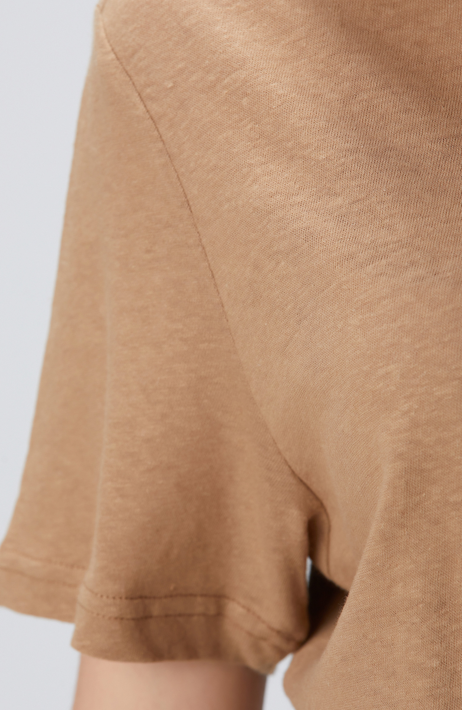 Vizon Keten Karışımlı T-shirt