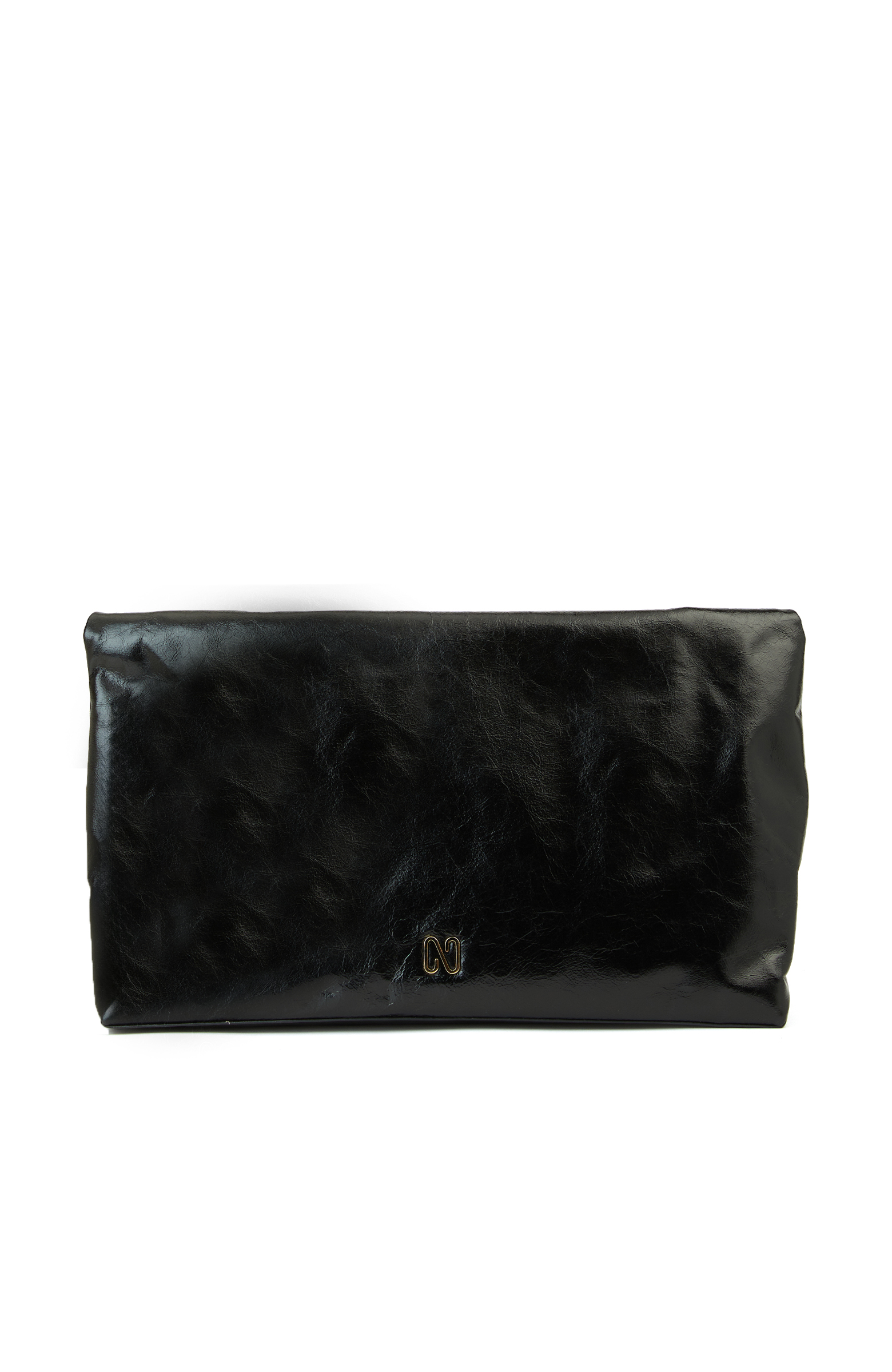 Siyah Kadın Rugan Deri El Portföyü