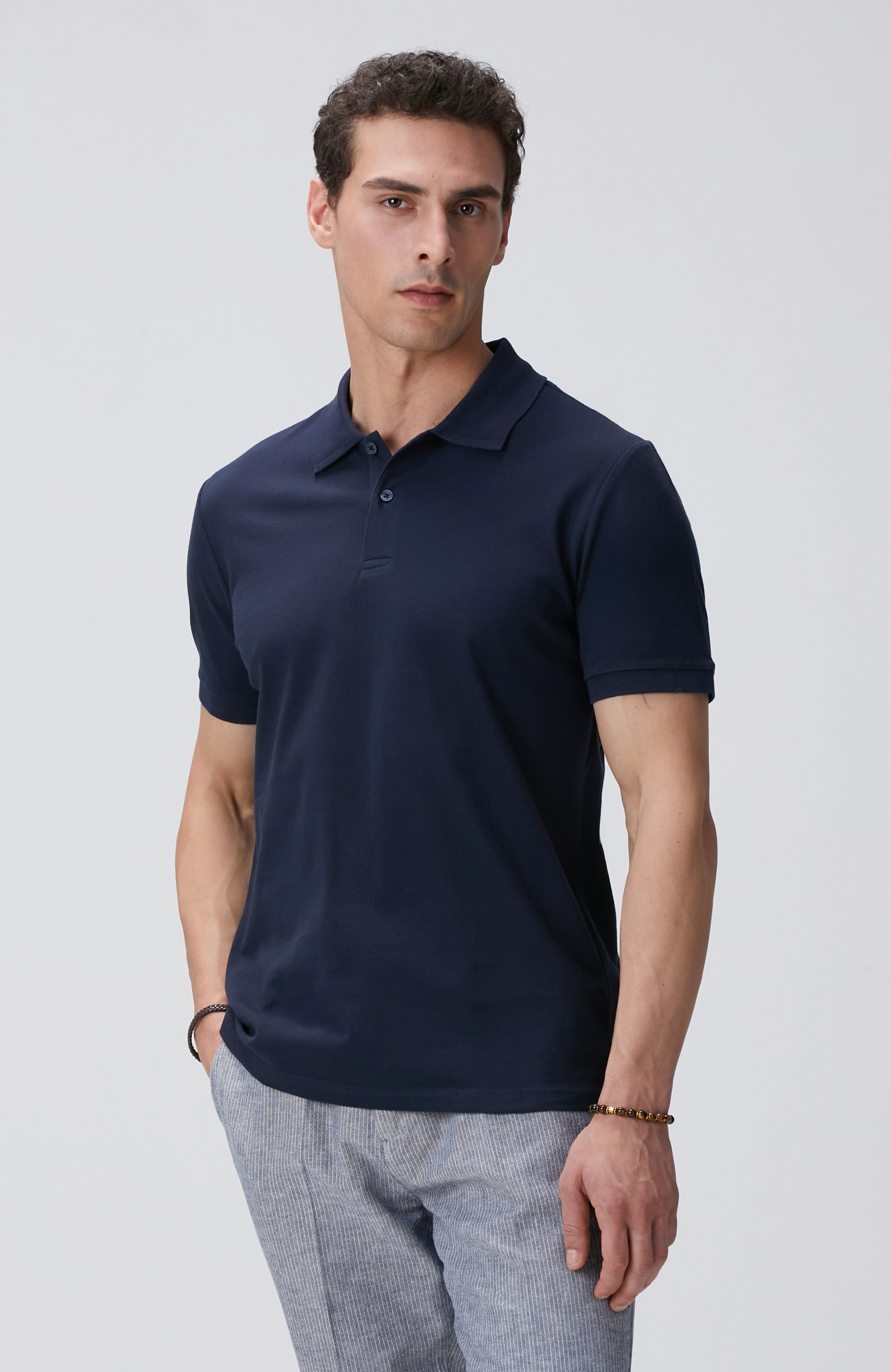 Lacivert Polo Yaka T-shirt