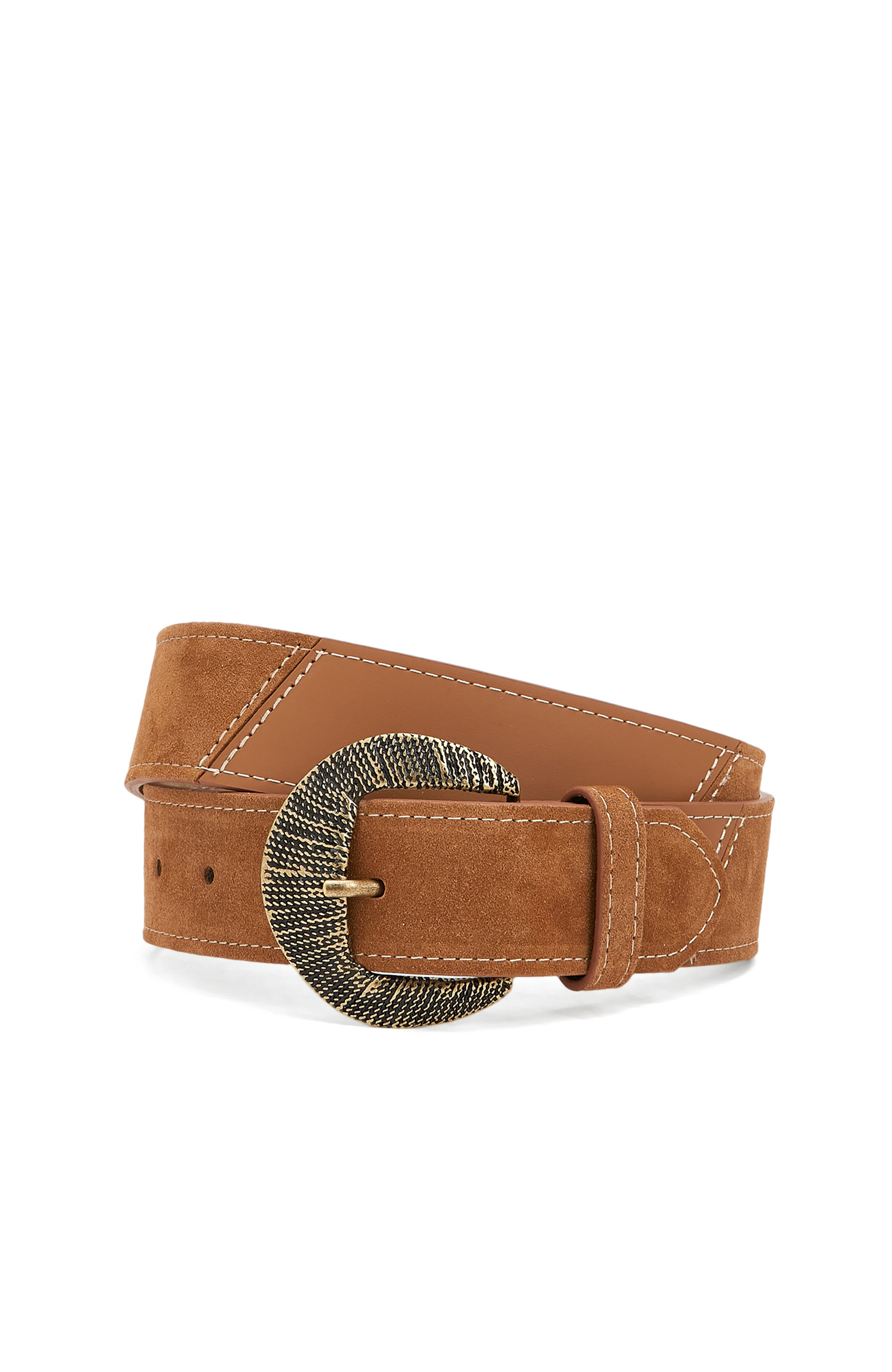 Camel Kadın Süet Kemer