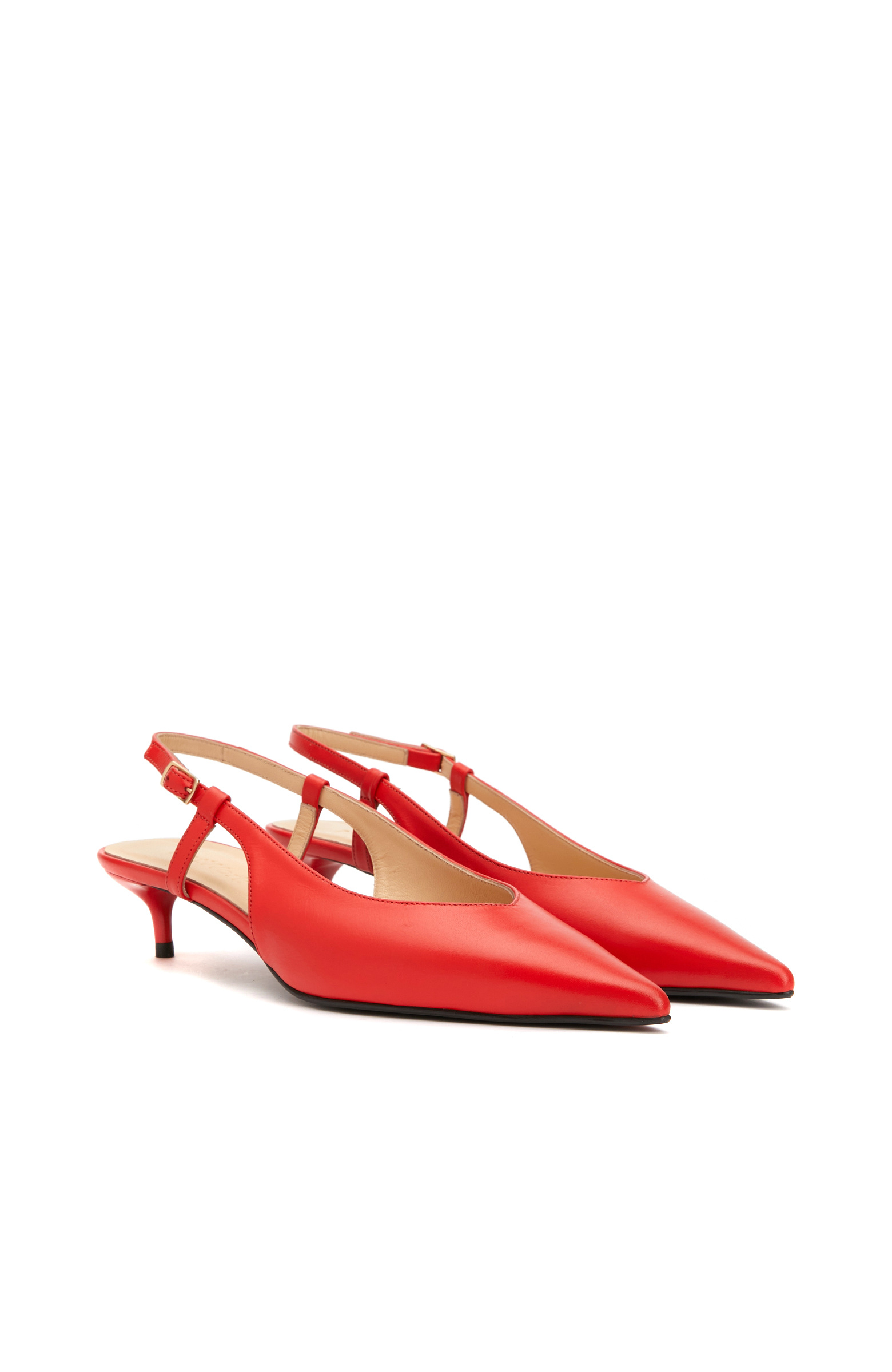 Kırmızı Deri Topuklu Ayakkabı