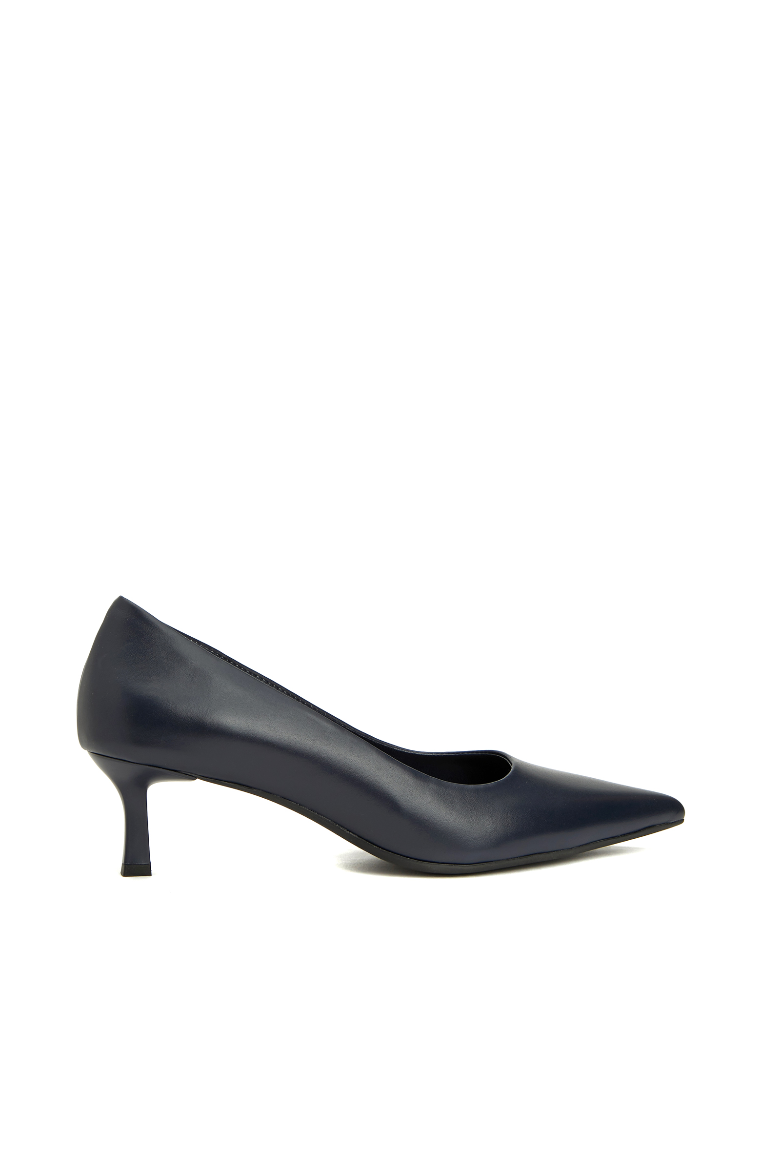 Lacivert Deri Stiletto -1