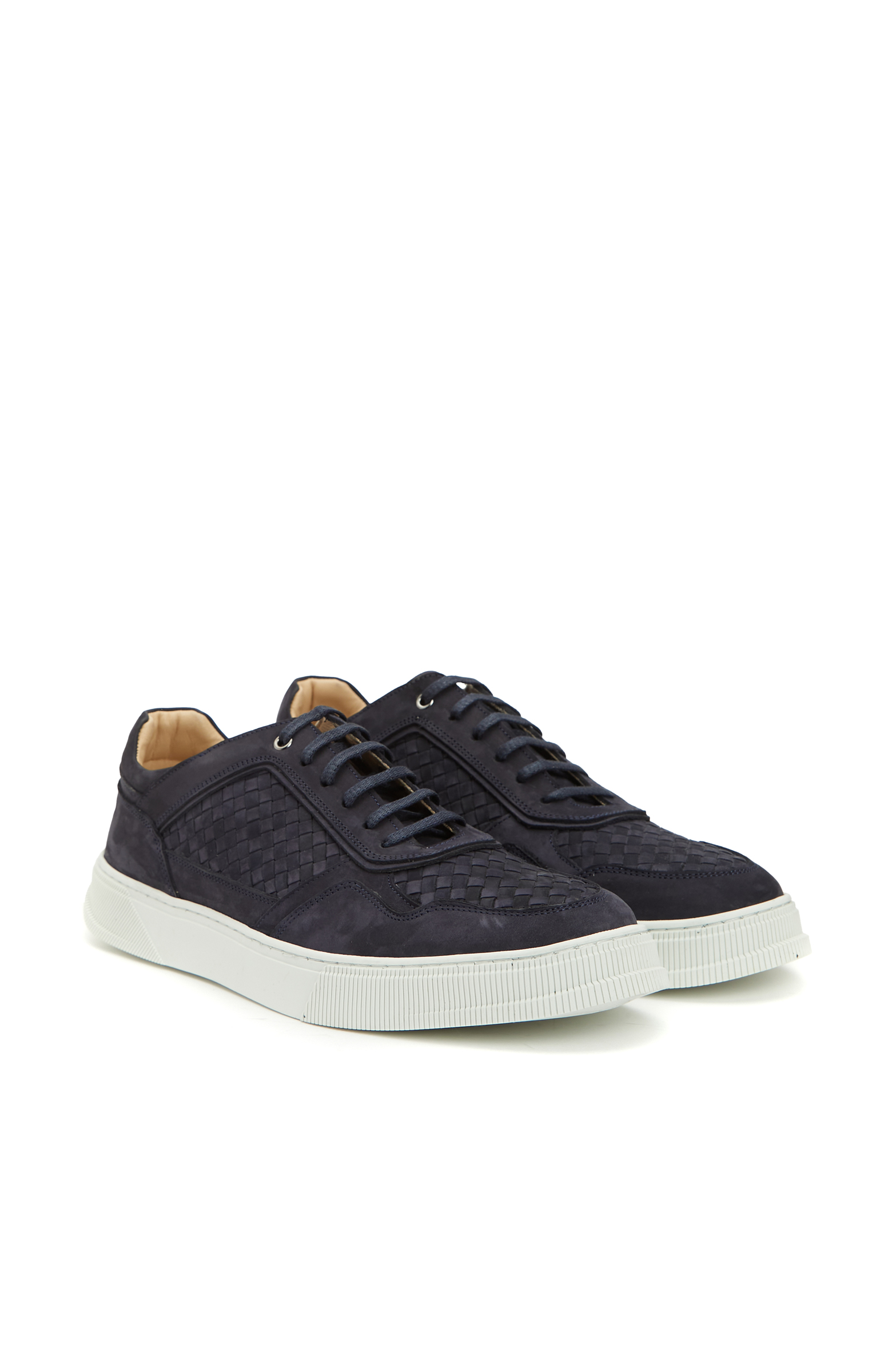 Lacivert Erkek Deri Sneaker - 1
