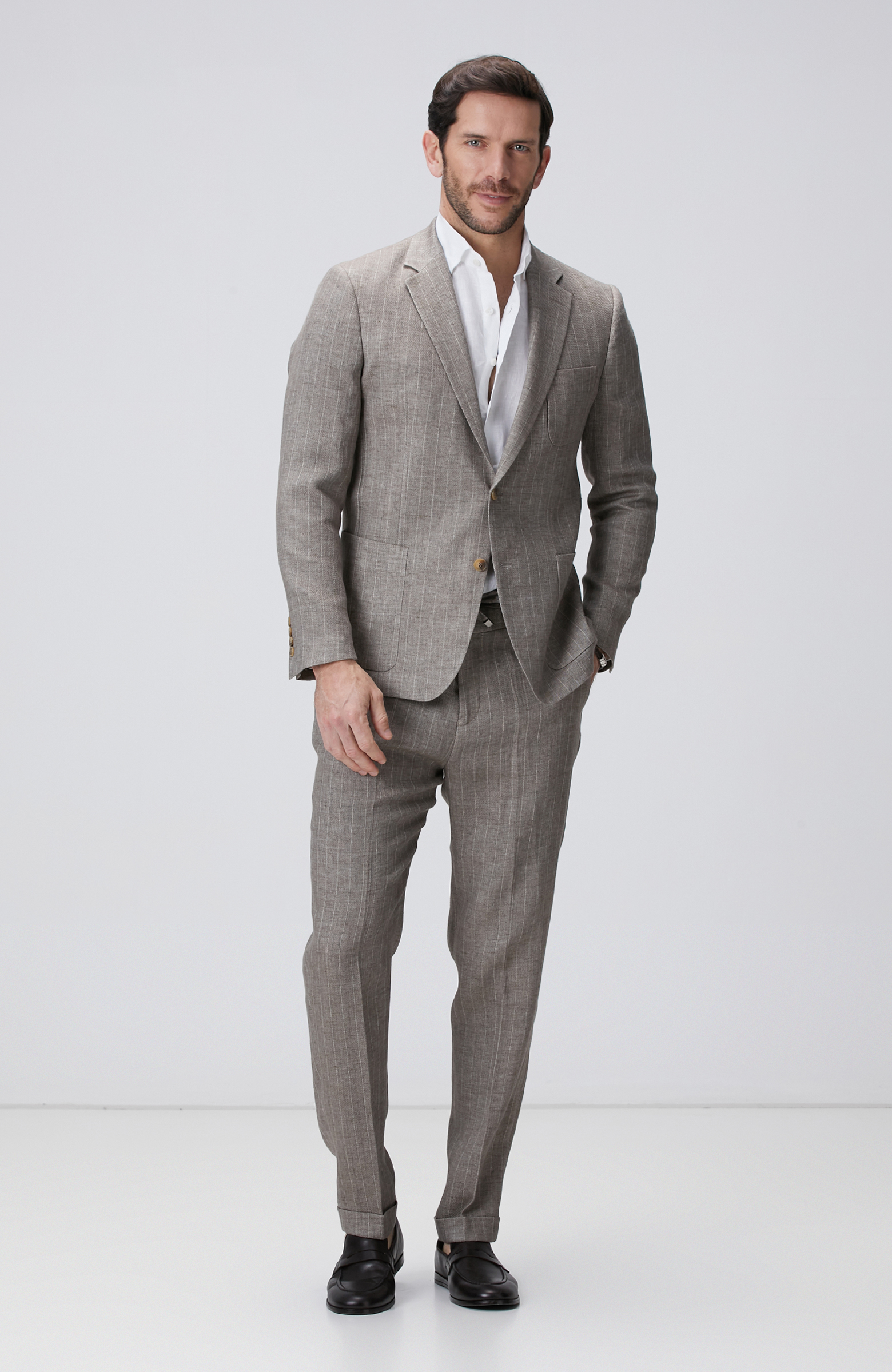 Vizon Keten Karışımlı Takım Elbise