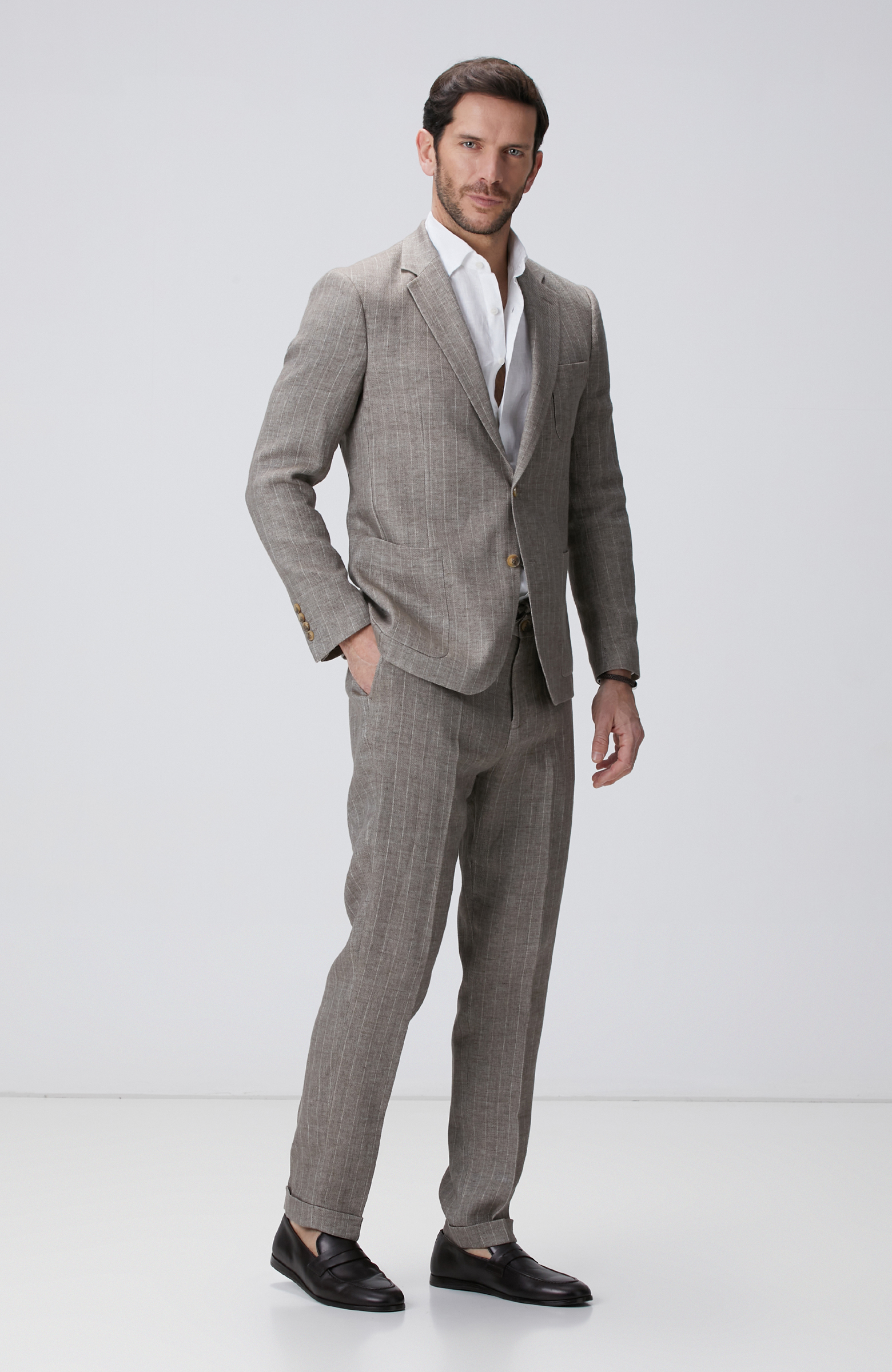 Vizon Keten Karışımlı Takım Elbise